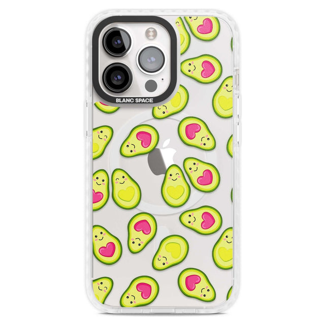 Avocado Love Phone Case iPhone 15 Pro Max / Magsafe Impact Case,iPhone 15 Pro / Magsafe Impact Case Blanc Space