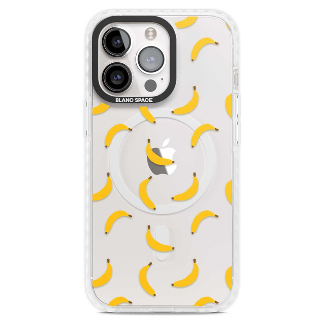 Banana Pattern Phone Case iPhone 15 Pro Max / Magsafe Impact Case,iPhone 15 Pro / Magsafe Impact Case Blanc Space