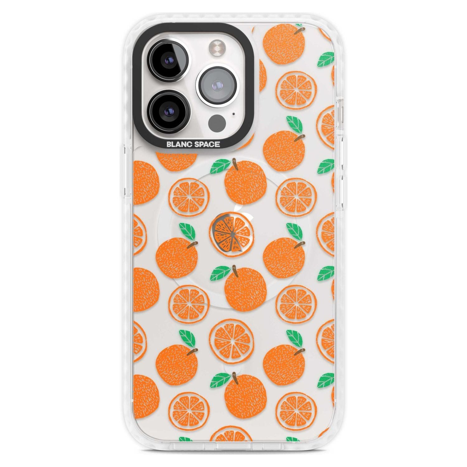 Orange Pattern Phone Case iPhone 15 Pro Max / Magsafe Impact Case,iPhone 15 Pro / Magsafe Impact Case Blanc Space