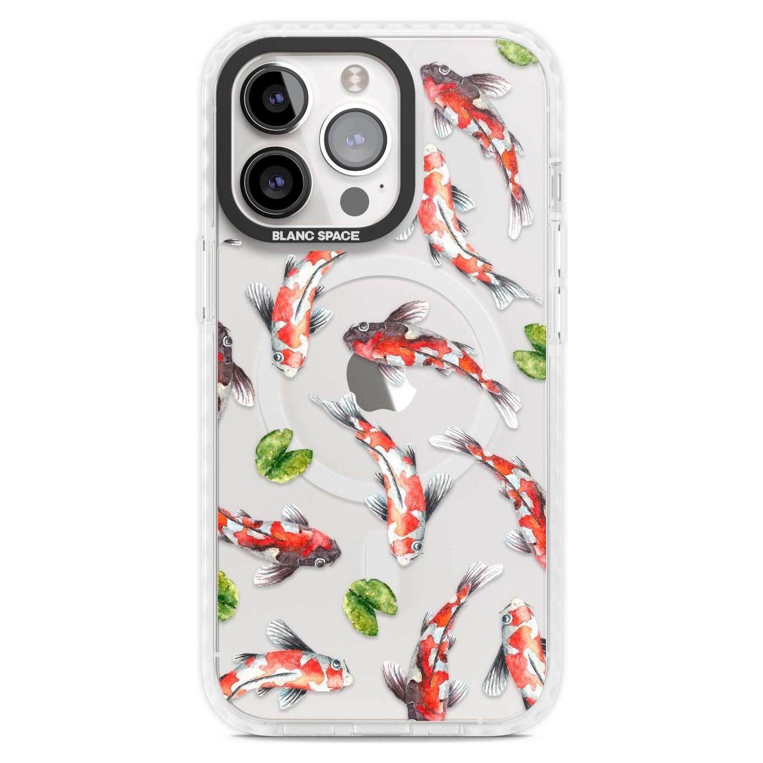 Koi Fish Japanese Watercolour Phone Case iPhone 15 Pro Max / Magsafe Impact Case,iPhone 15 Pro / Magsafe Impact Case Blanc Space