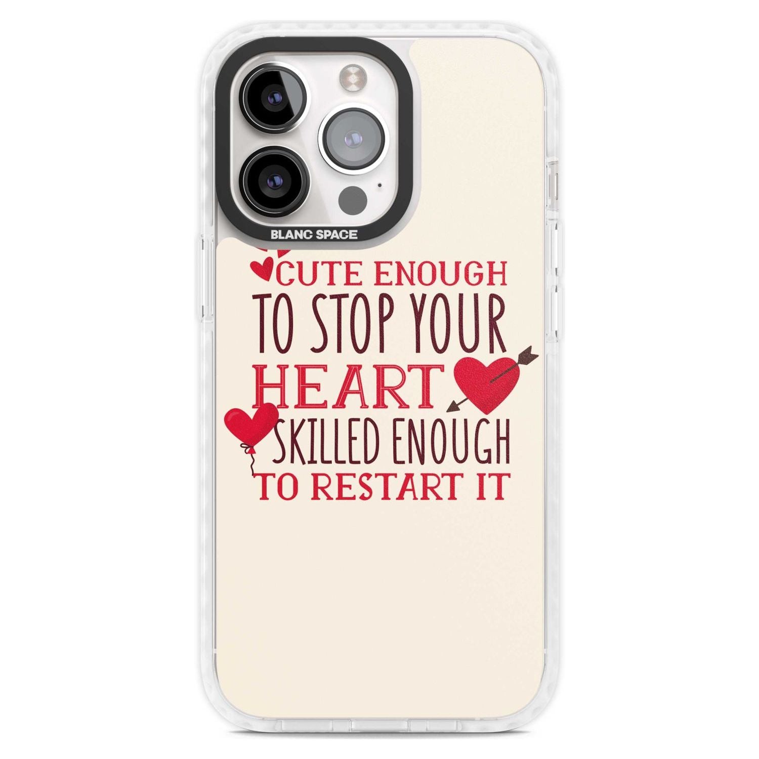 Medical Design Cute Enough to Stop Your Heart Phone Case iPhone 15 Pro Max / Magsafe Impact Case,iPhone 15 Pro / Magsafe Impact Case Blanc Space