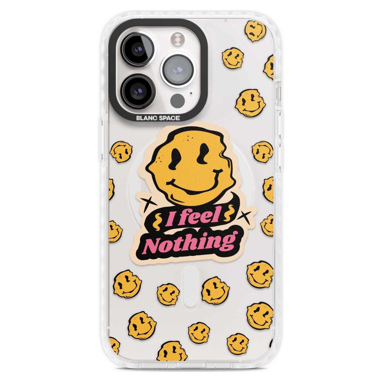 I feel nothing (Clear) Phone Case iPhone 15 Pro Max / Magsafe Impact Case,iPhone 15 Pro / Magsafe Impact Case Blanc Space
