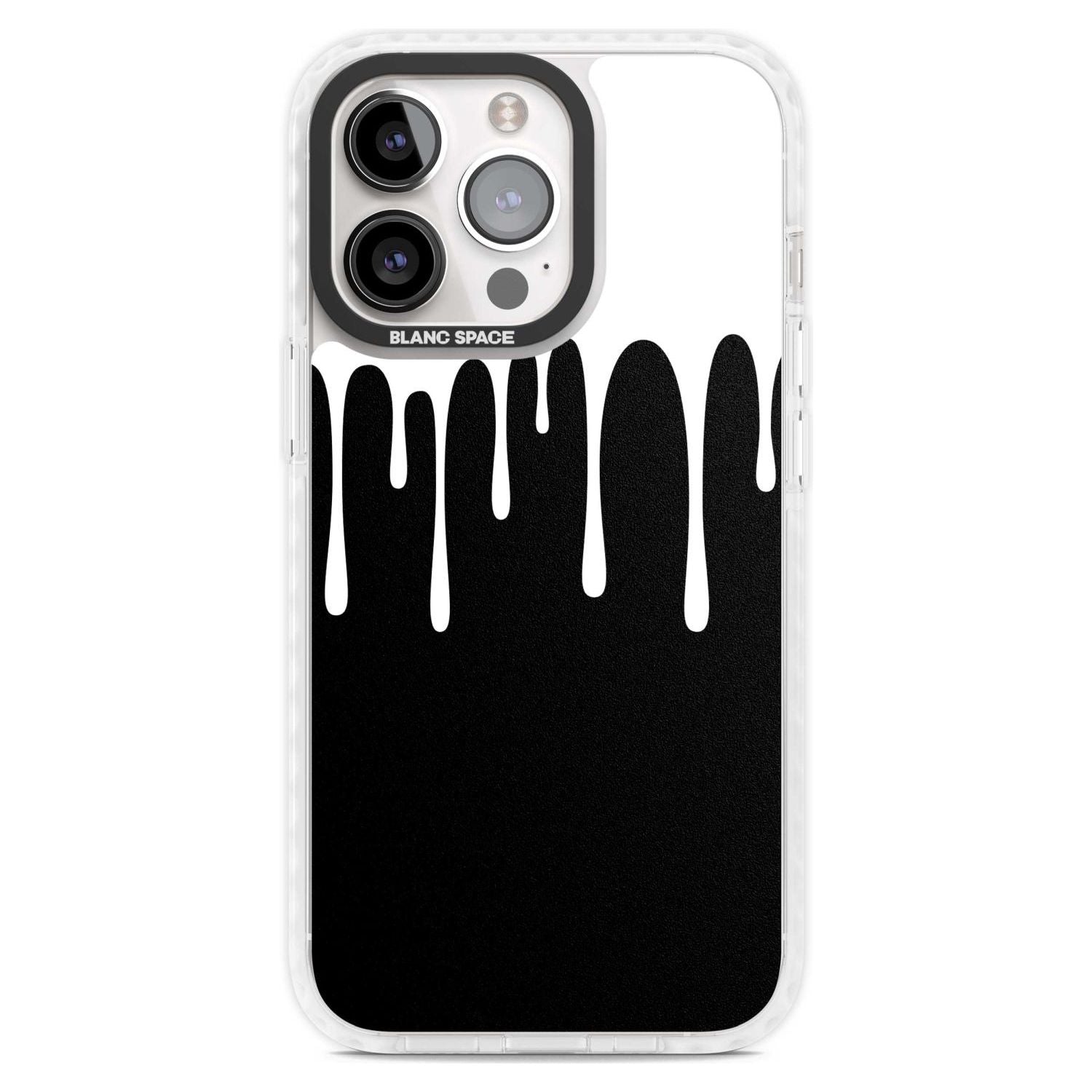 Melted Effect: White & Black Phone Case iPhone 15 Pro Max / Magsafe Impact Case,iPhone 15 Pro / Magsafe Impact Case Blanc Space