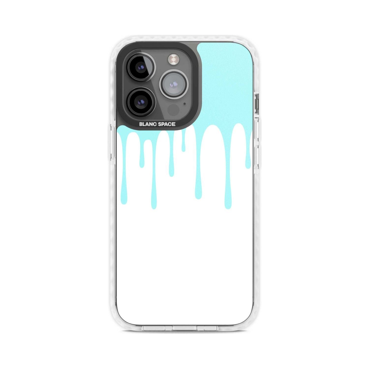Melted Effect: Teal & White Phone Case iPhone 15 Pro Max / Magsafe Impact Case,iPhone 15 Pro / Magsafe Impact Case Blanc Space