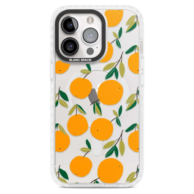 Oranges Pattern Phone Case iPhone 15 Pro Max / Magsafe Impact Case,iPhone 15 Pro / Magsafe Impact Case Blanc Space