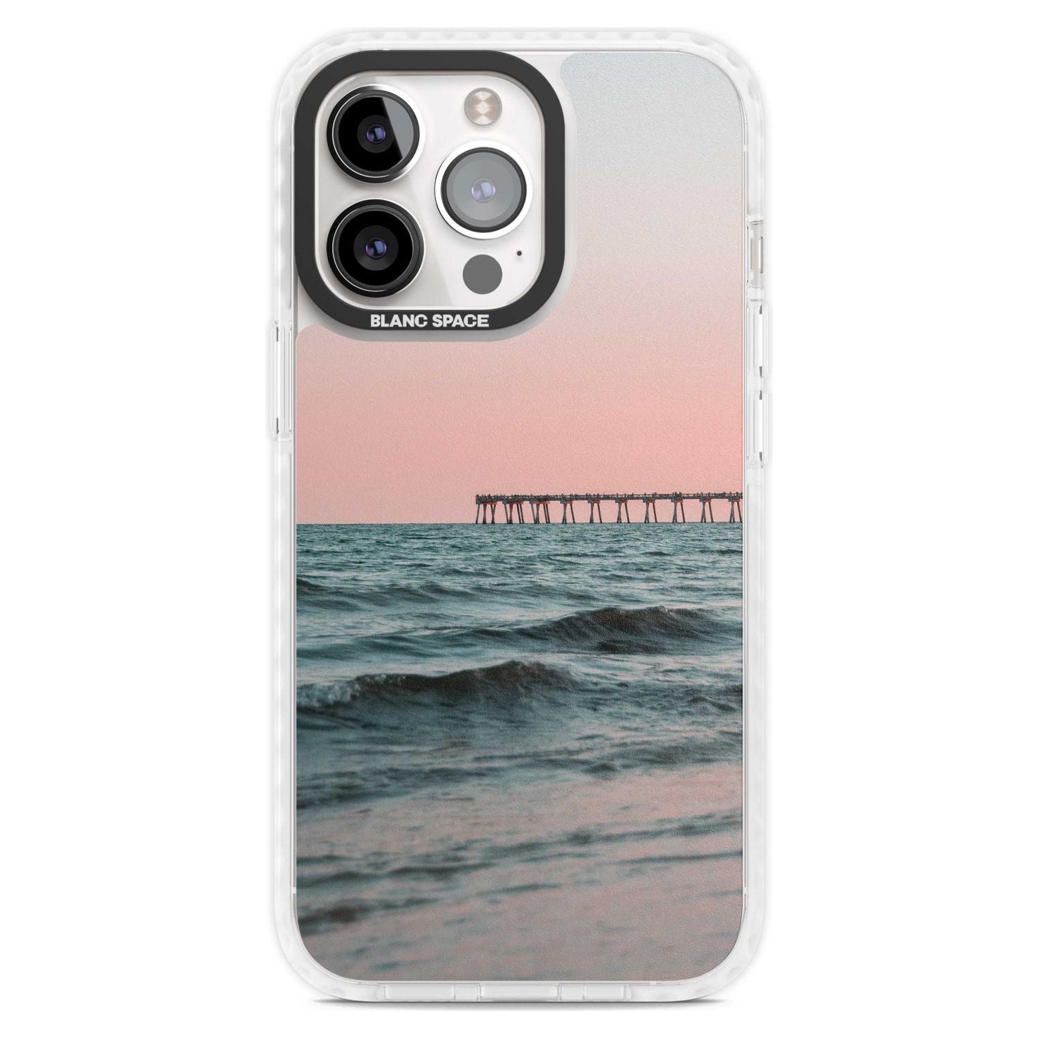Beach Pier Photograph Phone Case iPhone 15 Pro Max / Magsafe Impact Case,iPhone 15 Pro / Magsafe Impact Case Blanc Space