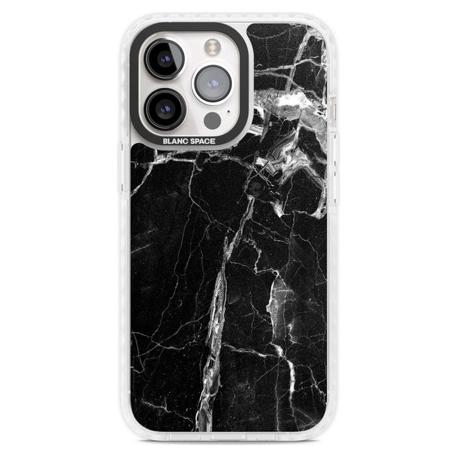 Black Onyx Marble Texture Phone Case iPhone 15 Pro Max / Magsafe Impact Case,iPhone 15 Pro / Magsafe Impact Case Blanc Space