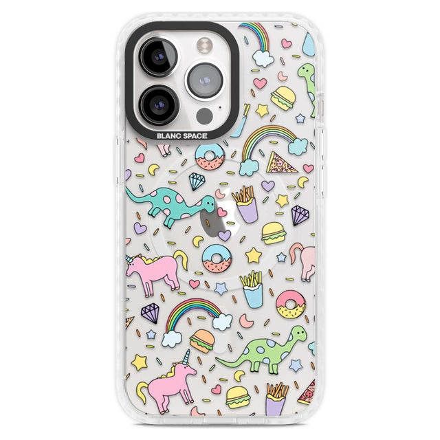 Cute Pattern Phone Case iPhone 15 Pro Max / Magsafe Impact Case,iPhone 15 Pro / Magsafe Impact Case Blanc Space
