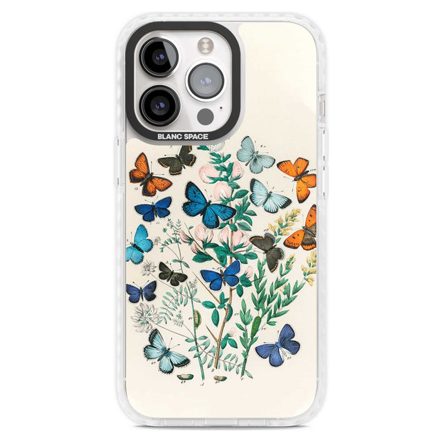 European Butterflies Phone Case iPhone 15 Pro Max / Magsafe Impact Case,iPhone 15 Pro / Magsafe Impact Case Blanc Space