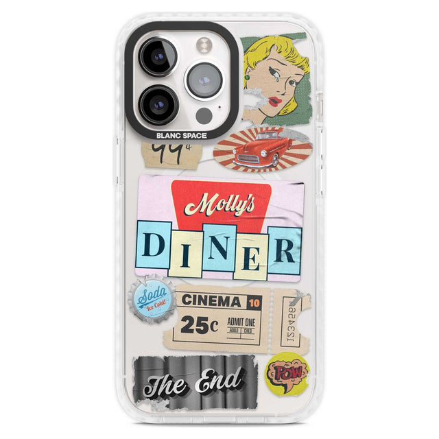 Nifty Fifties Swing Phone Case iPhone 15 Pro Max / Magsafe Impact Case,iPhone 15 Pro / Magsafe Impact Case Blanc Space