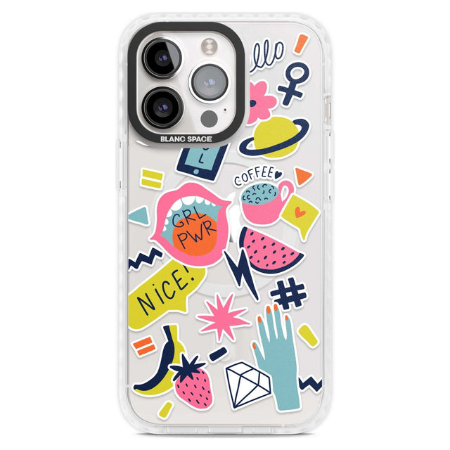 GRL PWR Phone Case iPhone 15 Pro Max / Magsafe Impact Case,iPhone 15 Pro / Magsafe Impact Case Blanc Space