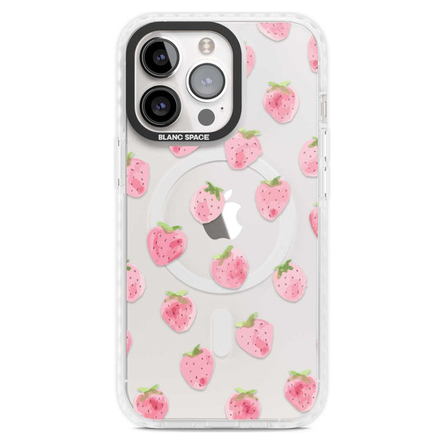 Classic Strawberry Phone Case iPhone 15 Pro Max / Magsafe Impact Case,iPhone 15 Pro / Magsafe Impact Case Blanc Space