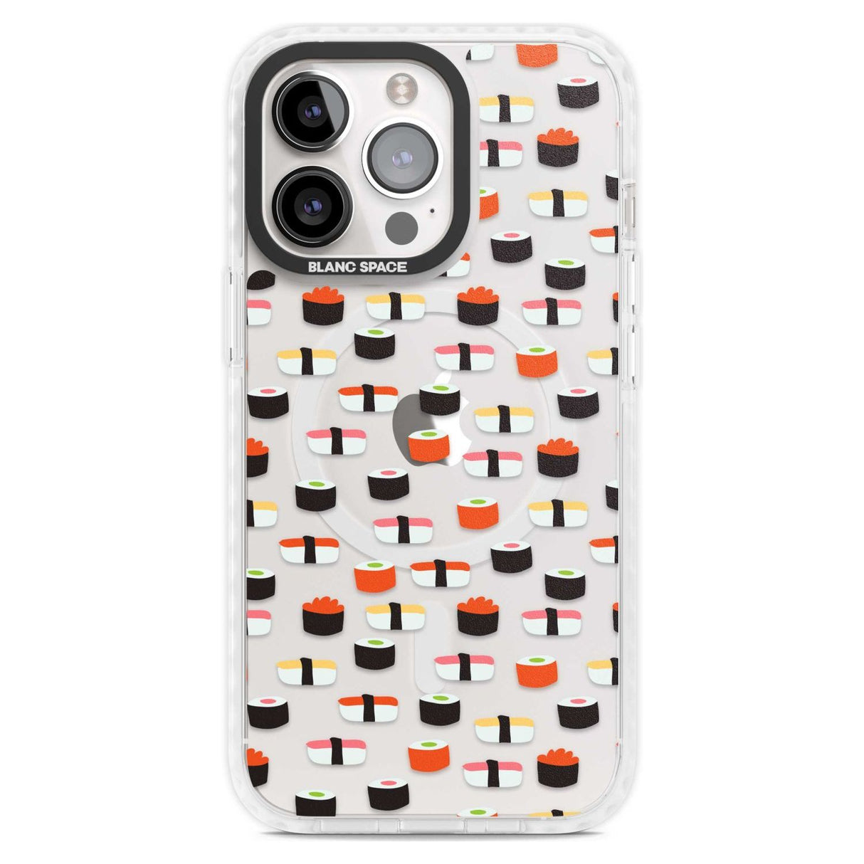 Minimalist Sushi Pattern Phone Case iPhone 15 Pro Max / Magsafe Impact Case,iPhone 15 Pro / Magsafe Impact Case Blanc Space