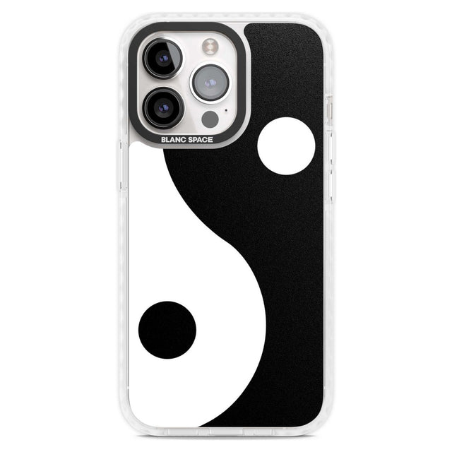 Large Yin Yang Phone Case iPhone 15 Pro Max / Magsafe Impact Case,iPhone 15 Pro / Magsafe Impact Case Blanc Space