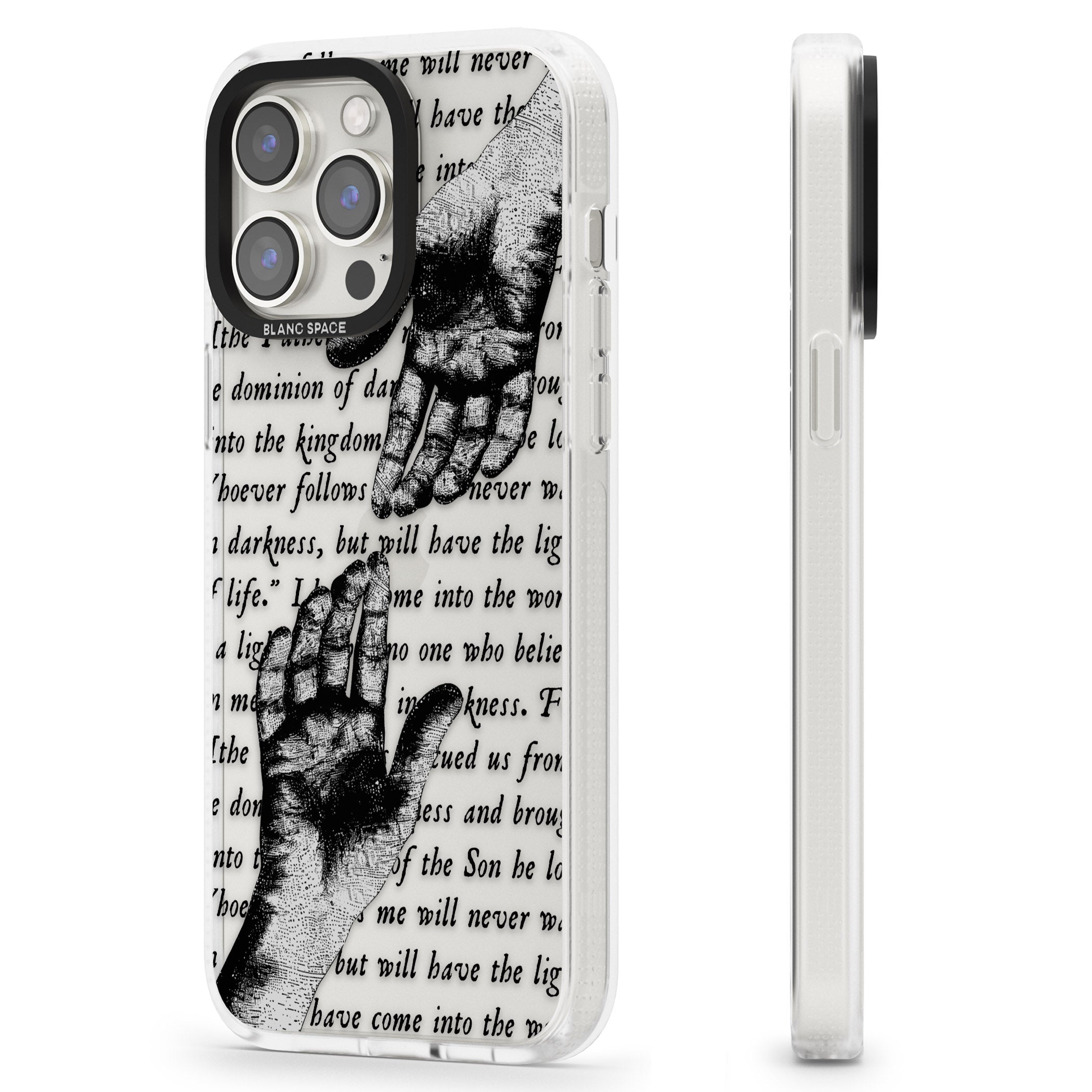 In Touch iPhone 15 Pro Max / 15 Pro / 14 Pro Max / 14 Pro / 13 Pro Clear Case Impact Air - Blanc Space