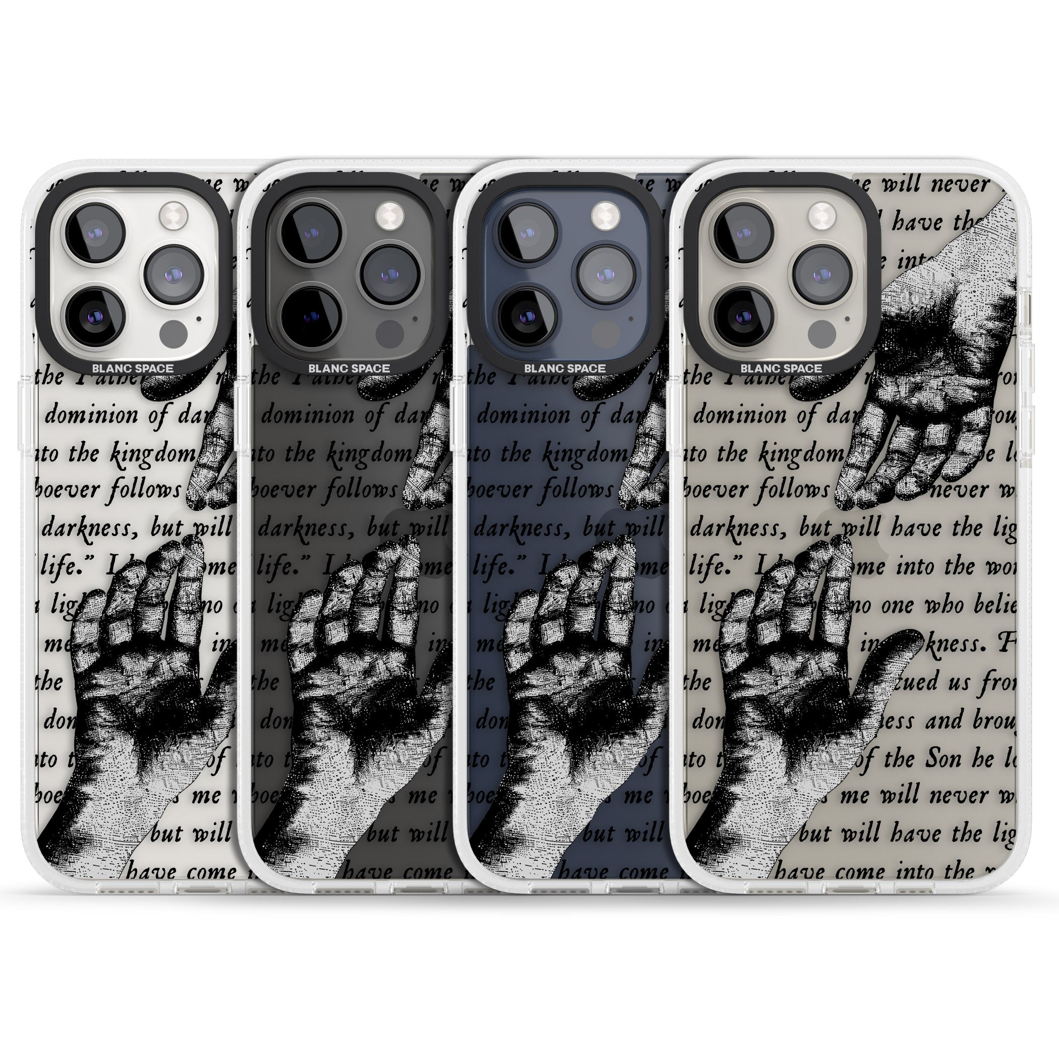 In Touch iPhone 15 Pro Max / 15 Pro / 14 Pro Max / 14 Pro / 13 Pro Clear Case Impact Air - Blanc Space