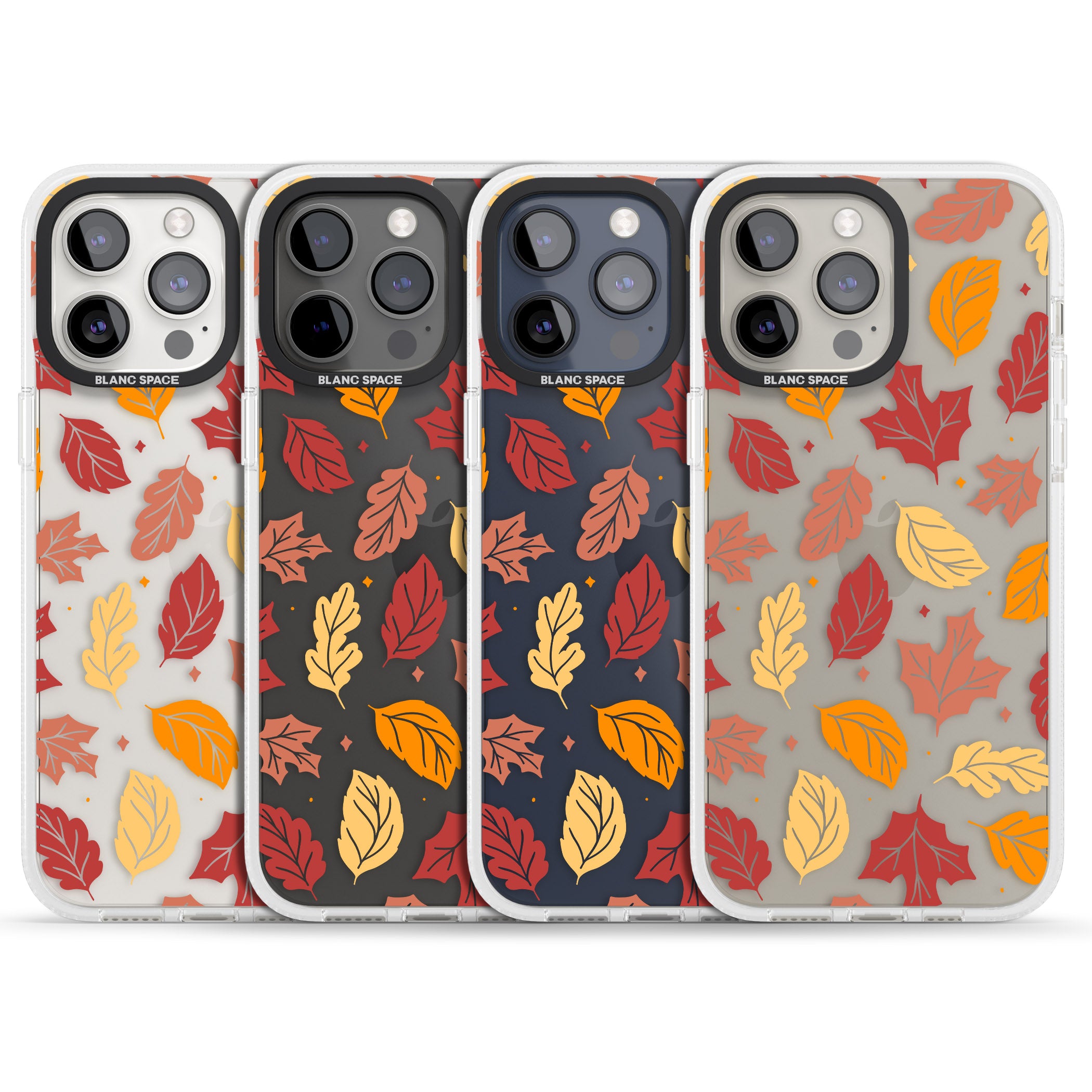 Autumn Leaves iPhone 15 Pro Max / 15 Pro / 14 Pro Max / 14 Pro / 13 Pro Clear Case Impact Air - Blanc Space