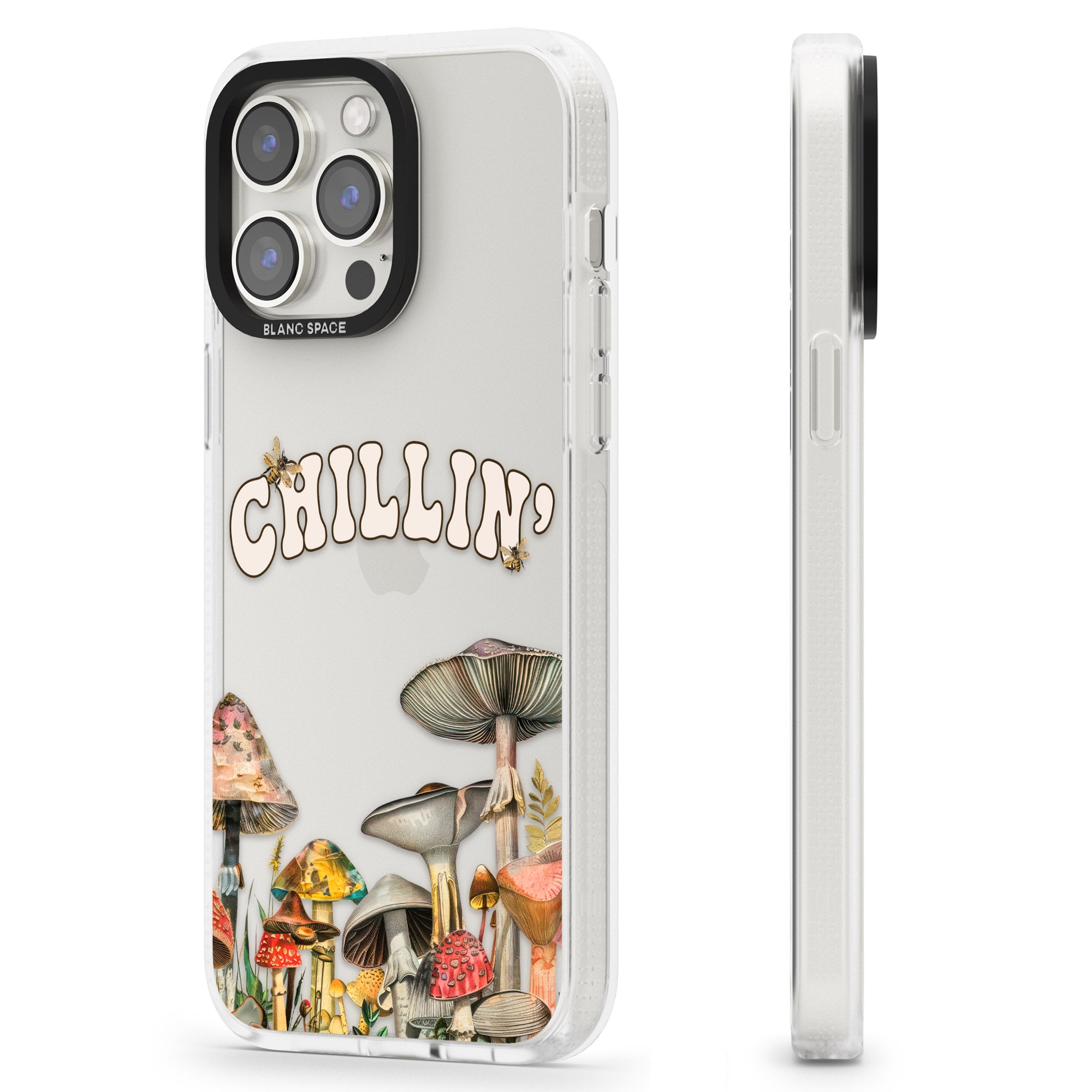 Chillin' iPhone 15 Pro Max / 15 Pro / 14 Pro Max / 14 Pro / 13 Pro Clear Case Impact Air - Blanc Space