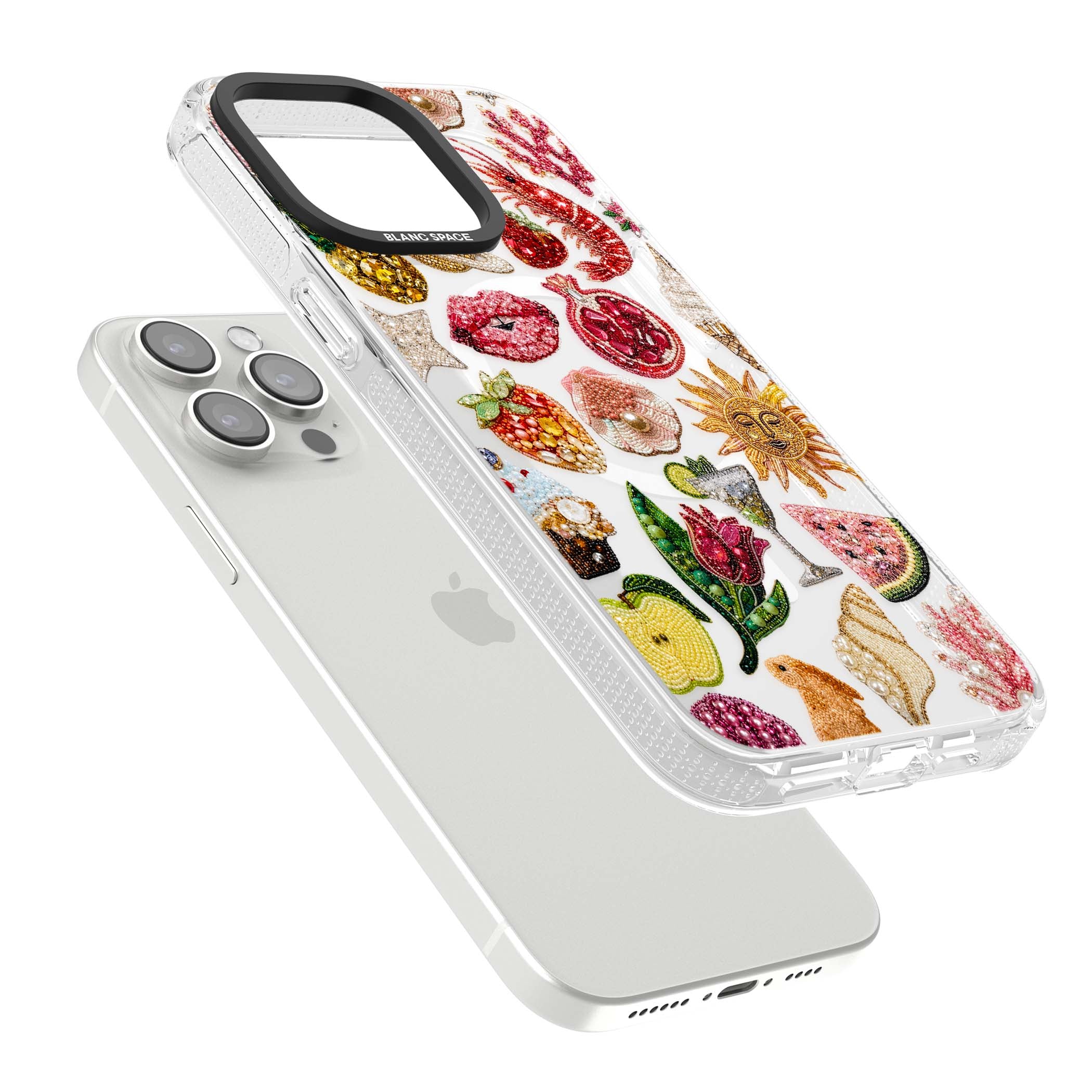 Beaded Riviera coquette iPhone case | Clear Case Impact Air case for iPhone 15 Pro, iPhone 15 Pro Max