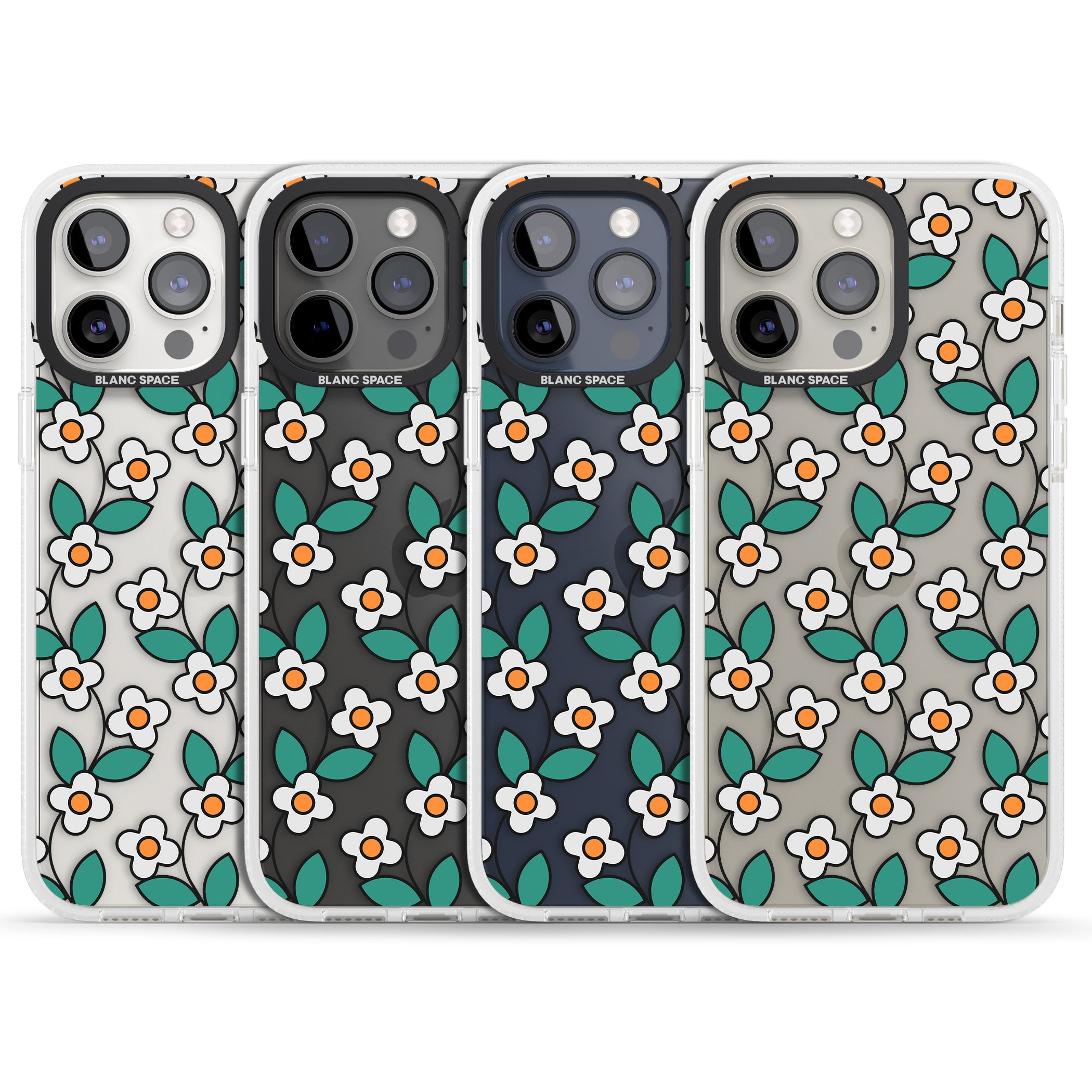Spring Daisies iPhone 15 Pro Max / 15 Pro / 14 Pro Max / 14 Pro / 13 Pro Clear Case Impact Air - Blanc Space