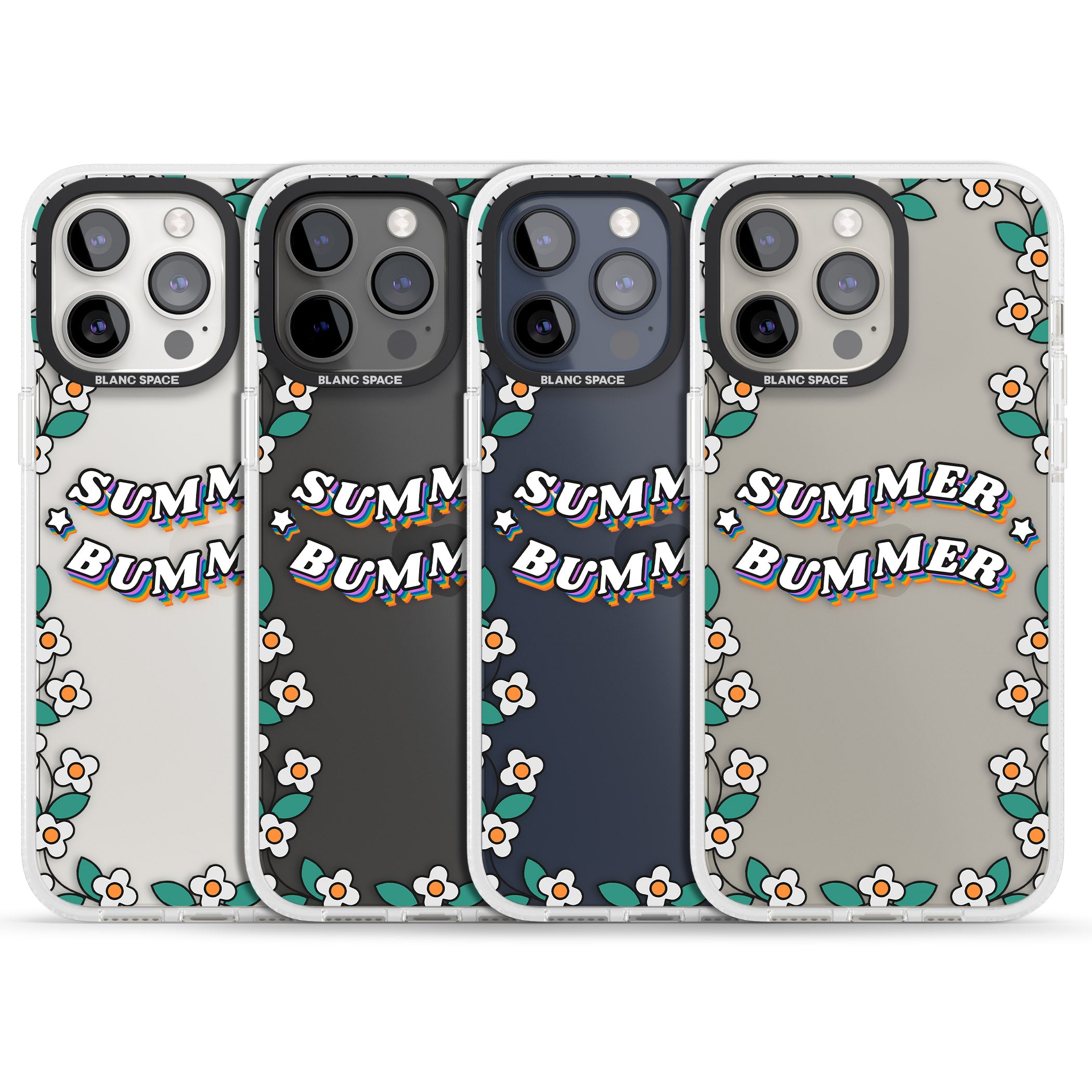 Summer Bummer iPhone 15 Pro Max / 15 Pro / 14 Pro Max / 14 Pro / 13 Pro Clear Case Impact Air - Blanc Space