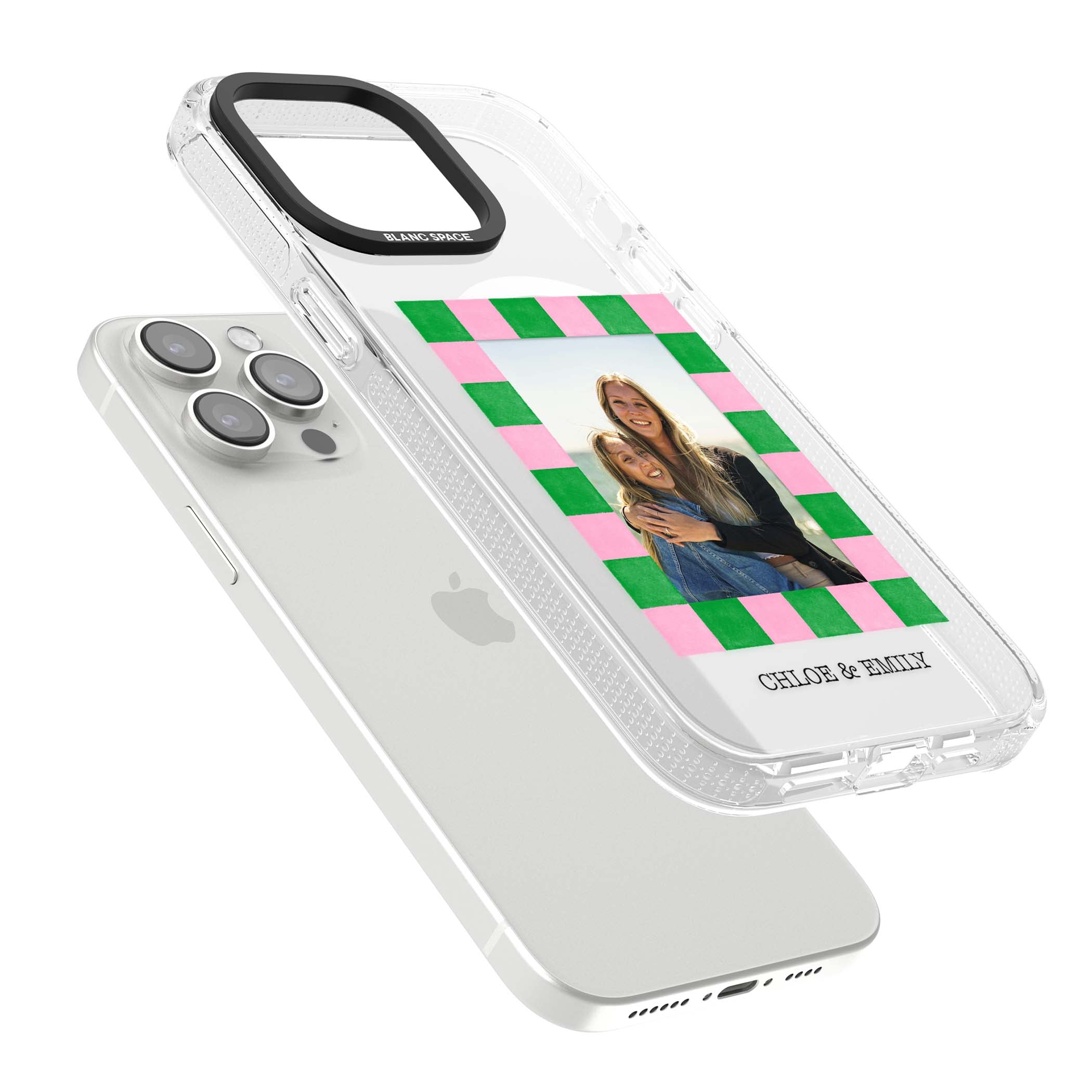 Riviera Check Photo cute iPhone case | Clear Case Impact Air case for iPhone 15 Pro, iPhone 15 Pro Max