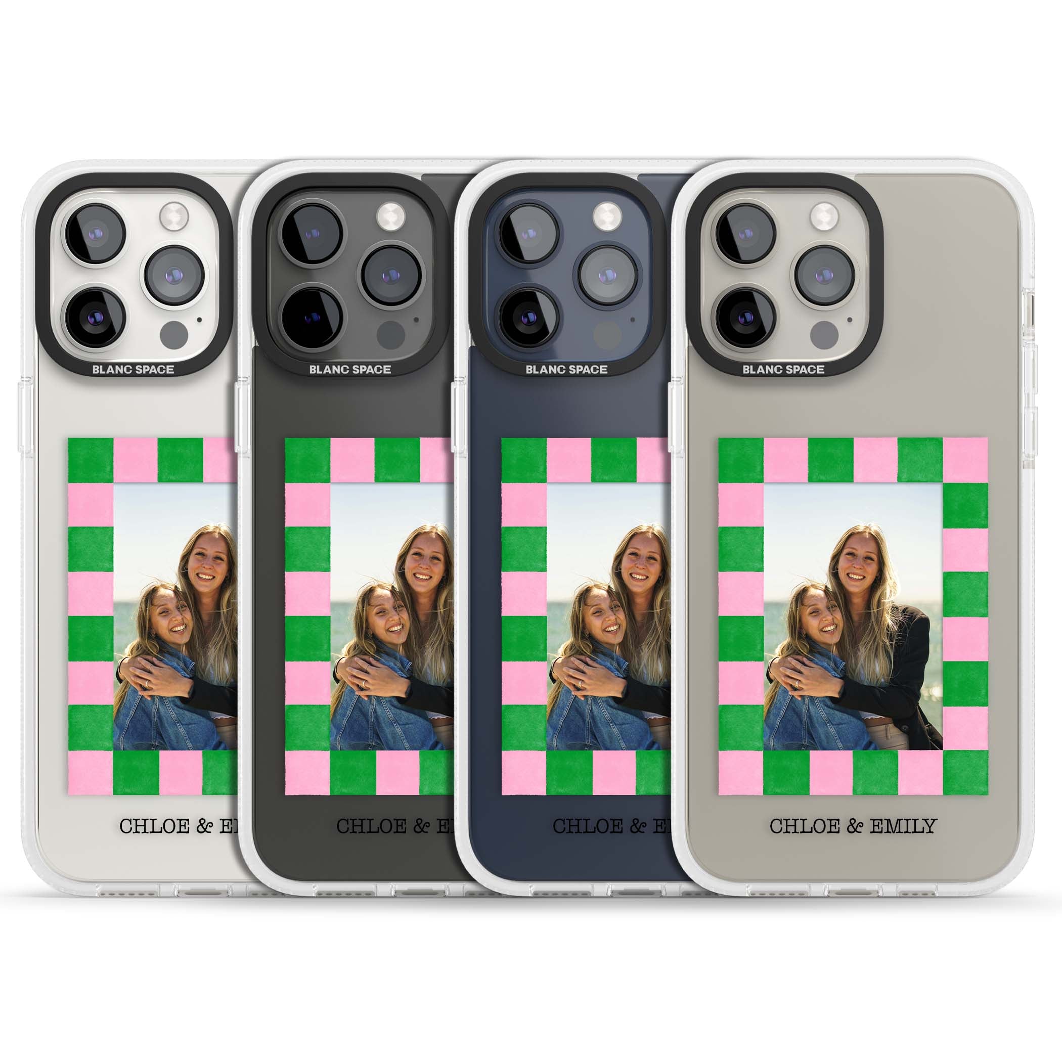 Riviera Check Photo cute iPhone case | Clear Case Impact Air case for iPhone 15 Pro, iPhone 15 Pro Max