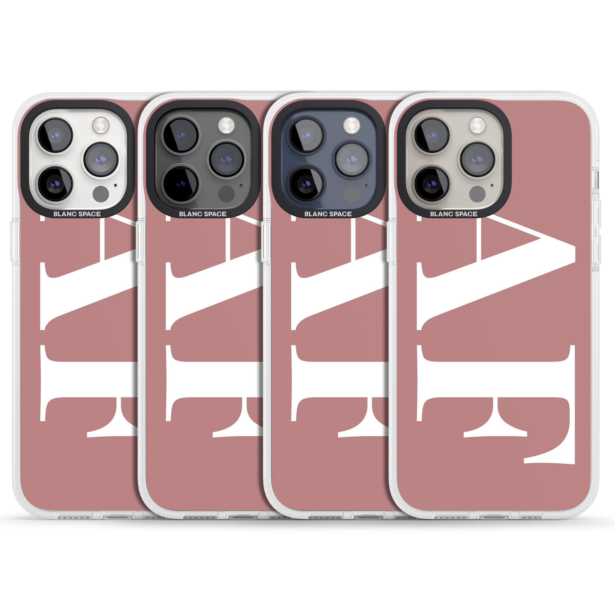 Personalised White & Rose Personalised iPhone 15 Pro Max / 15 Pro / 14 Pro Max / 14 Pro / 13 Pro Clear Case Impact Air - Blanc Space