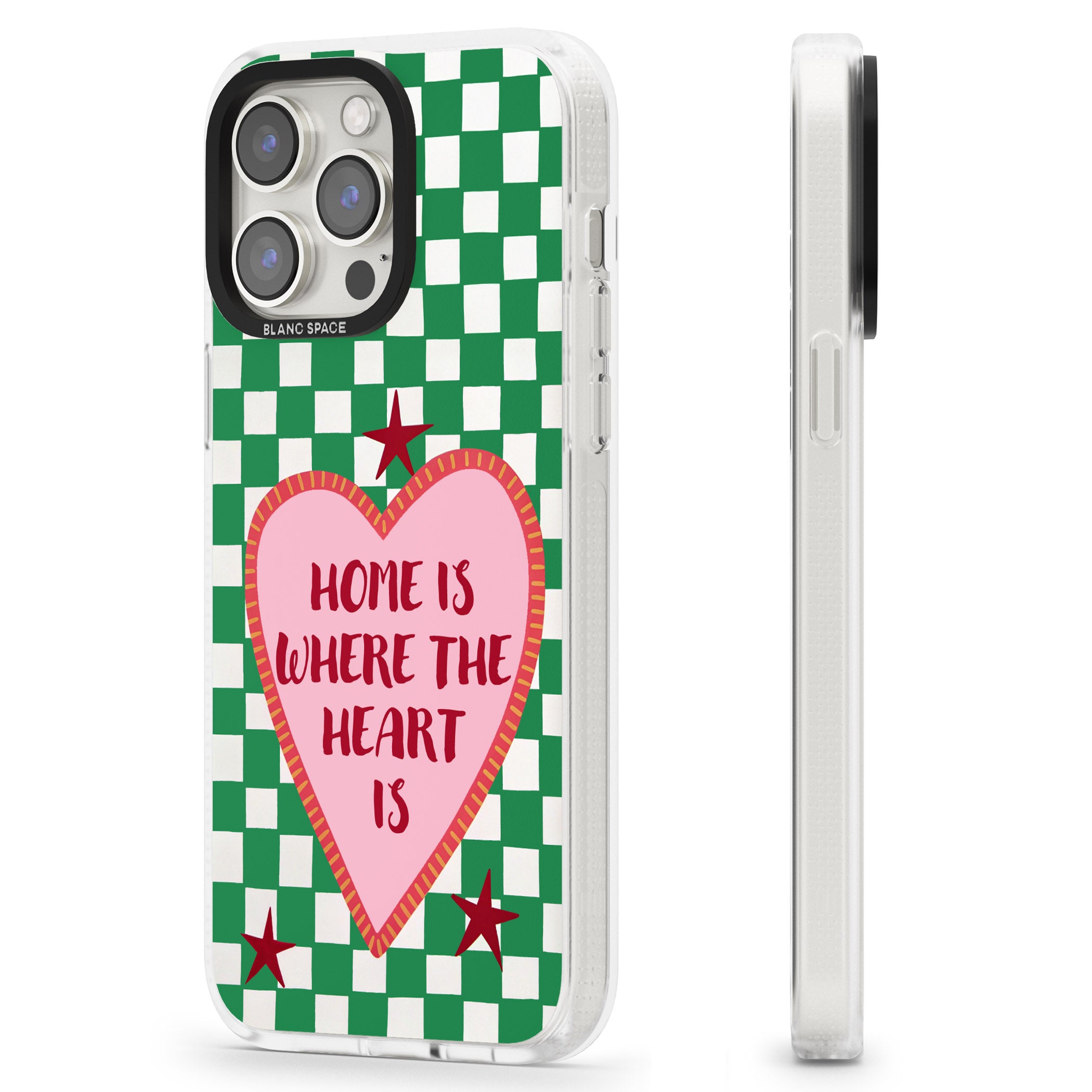 Home Is Where The Heart Is iPhone 15 Pro Max / 15 Pro / 14 Pro Max / 14 Pro / 13 Pro Clear Case Impact Air - Blanc Space