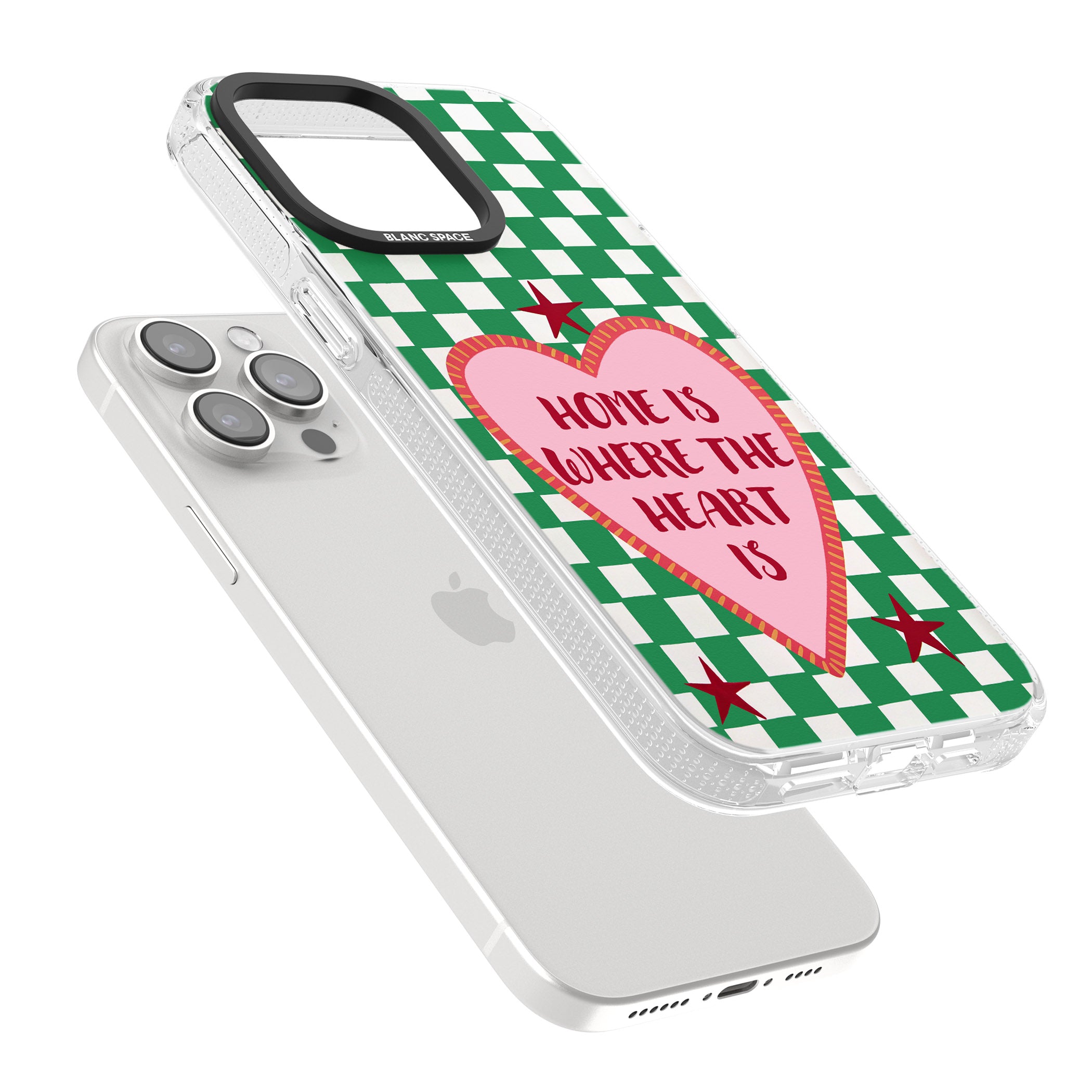 Home Is Where The Heart Is iPhone 15 Pro Max / 15 Pro / 14 Pro Max / 14 Pro / 13 Pro Clear Case Impact Air - Blanc Space