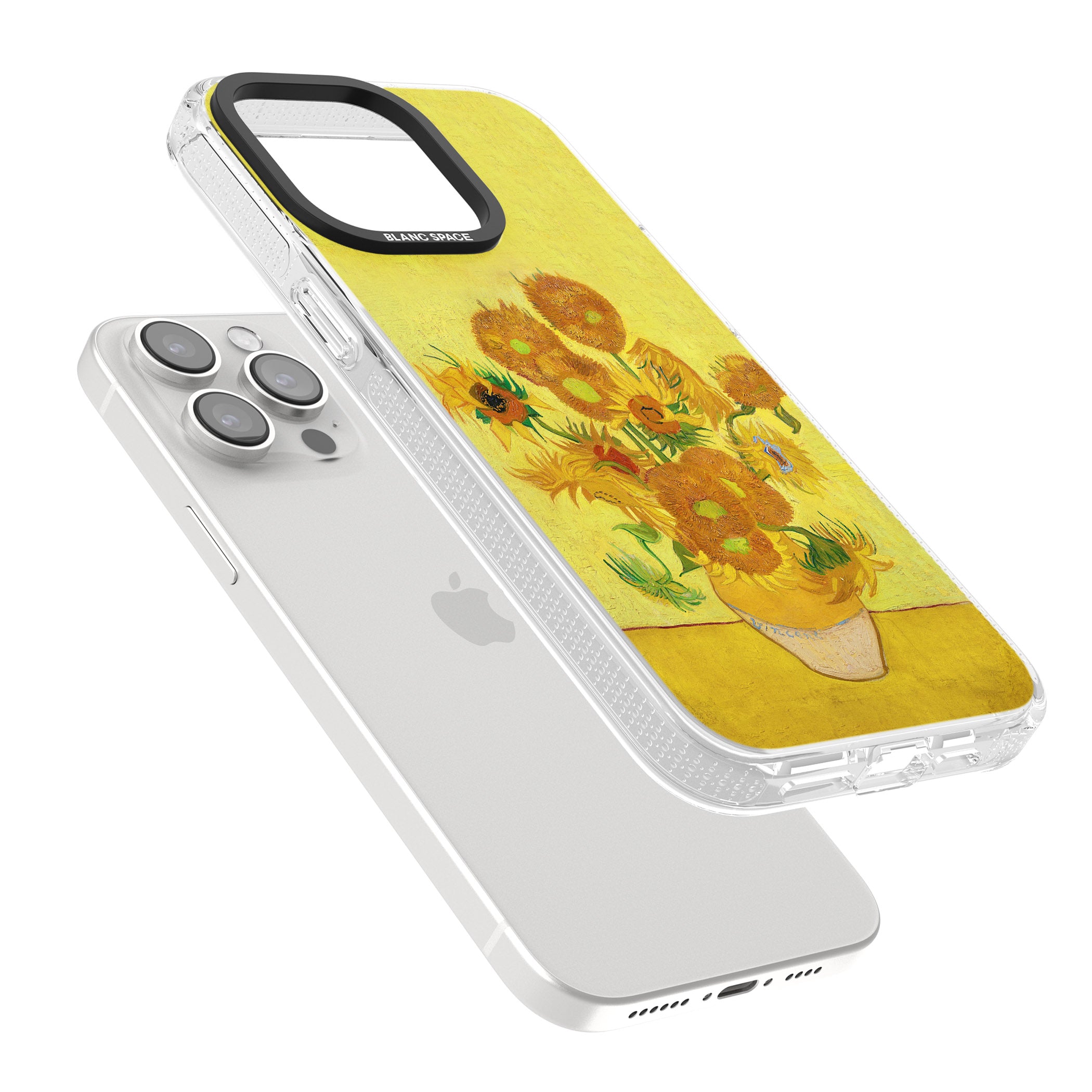 Sunflowers iPhone 15 Pro Max / 15 Pro / 14 Pro Max / 14 Pro / 13 Pro Clear Case Impact Air - Blanc Space