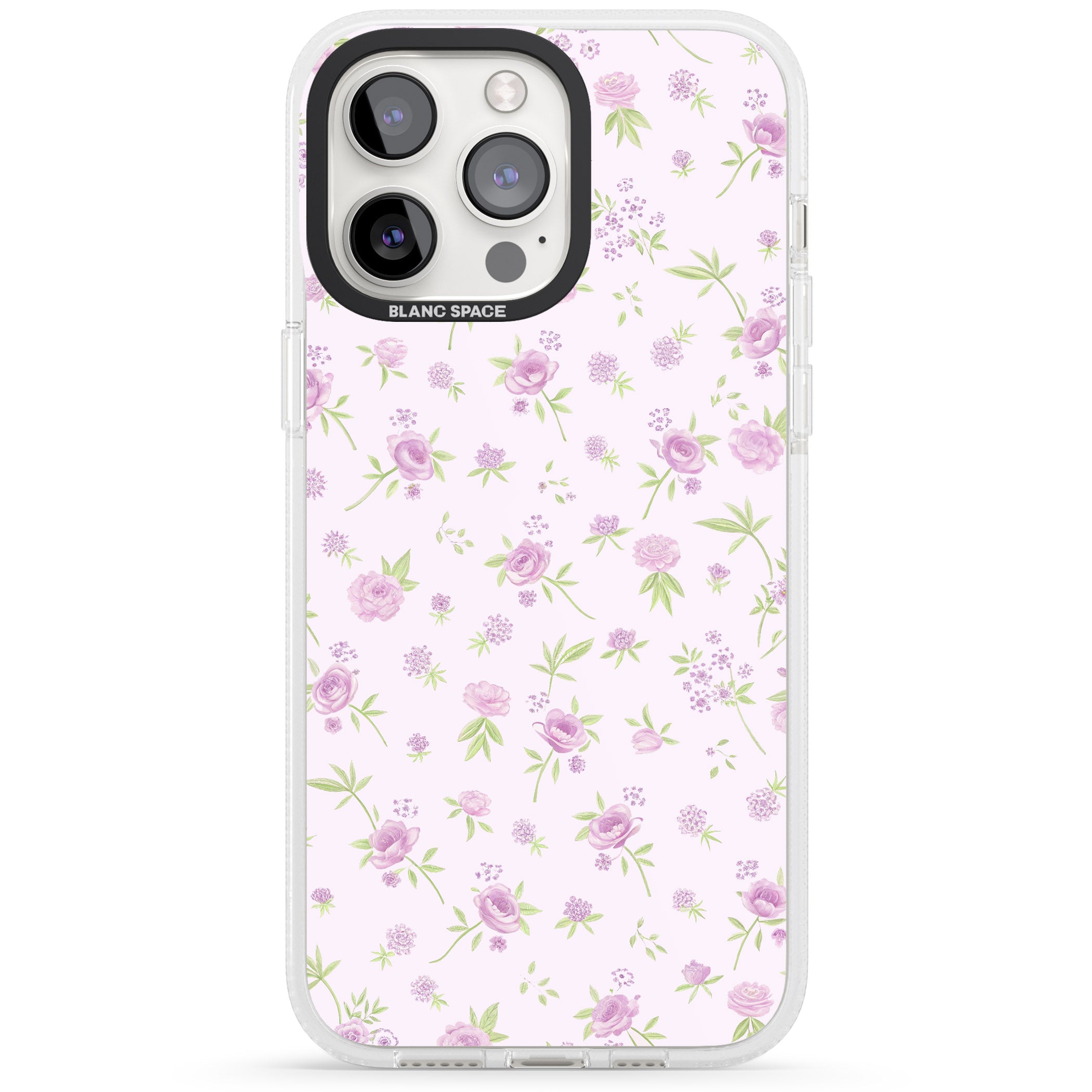 Pink Peonies iPhone 15 Pro Max / 15 Pro / 14 Pro Max / 14 Pro / 13 Pro Clear Case Impact Air - Blanc Space