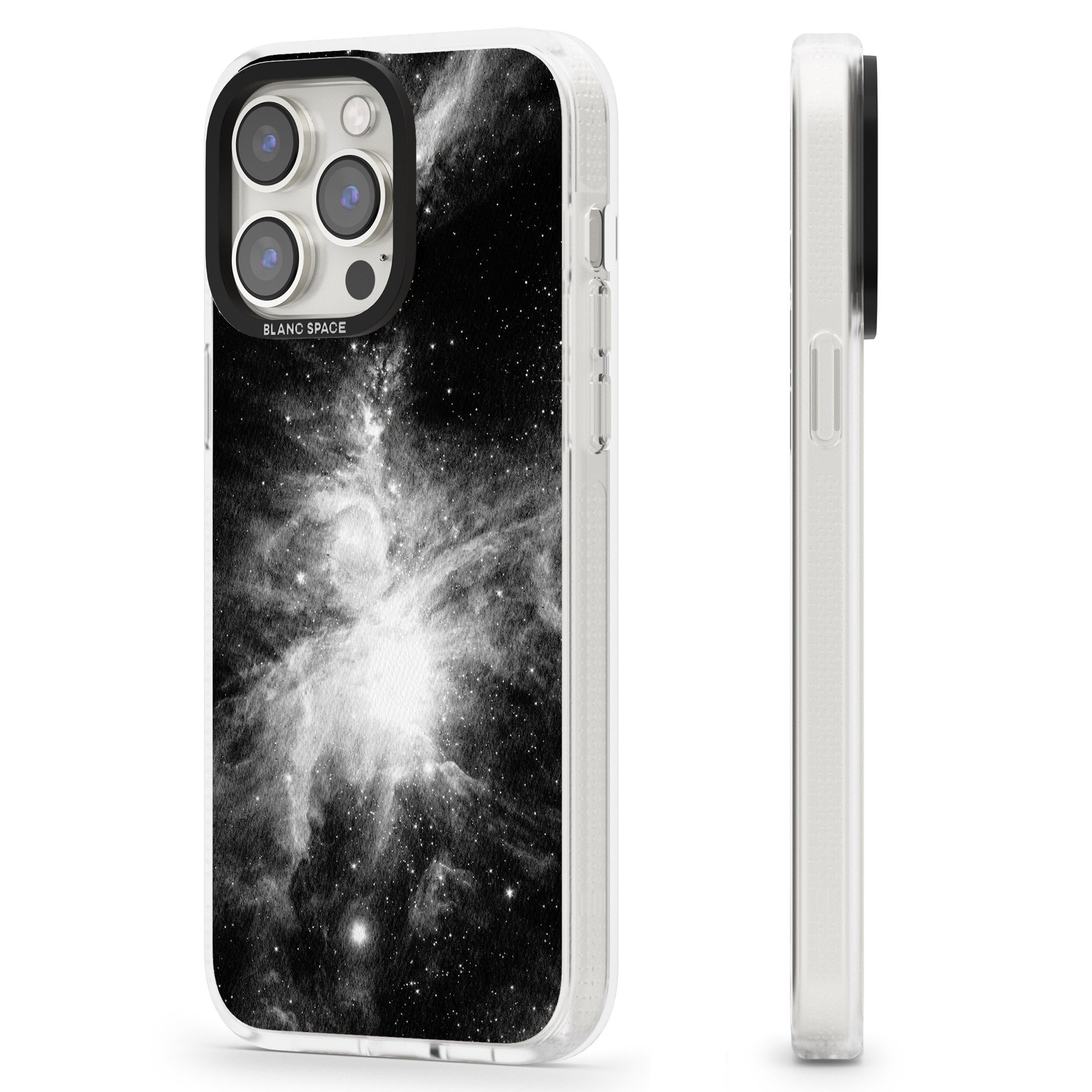 Galaxy Stripe iPhone 15 Pro Max / 15 Pro / 14 Pro Max / 14 Pro / 13 Pro Clear Case Impact Air - Blanc Space