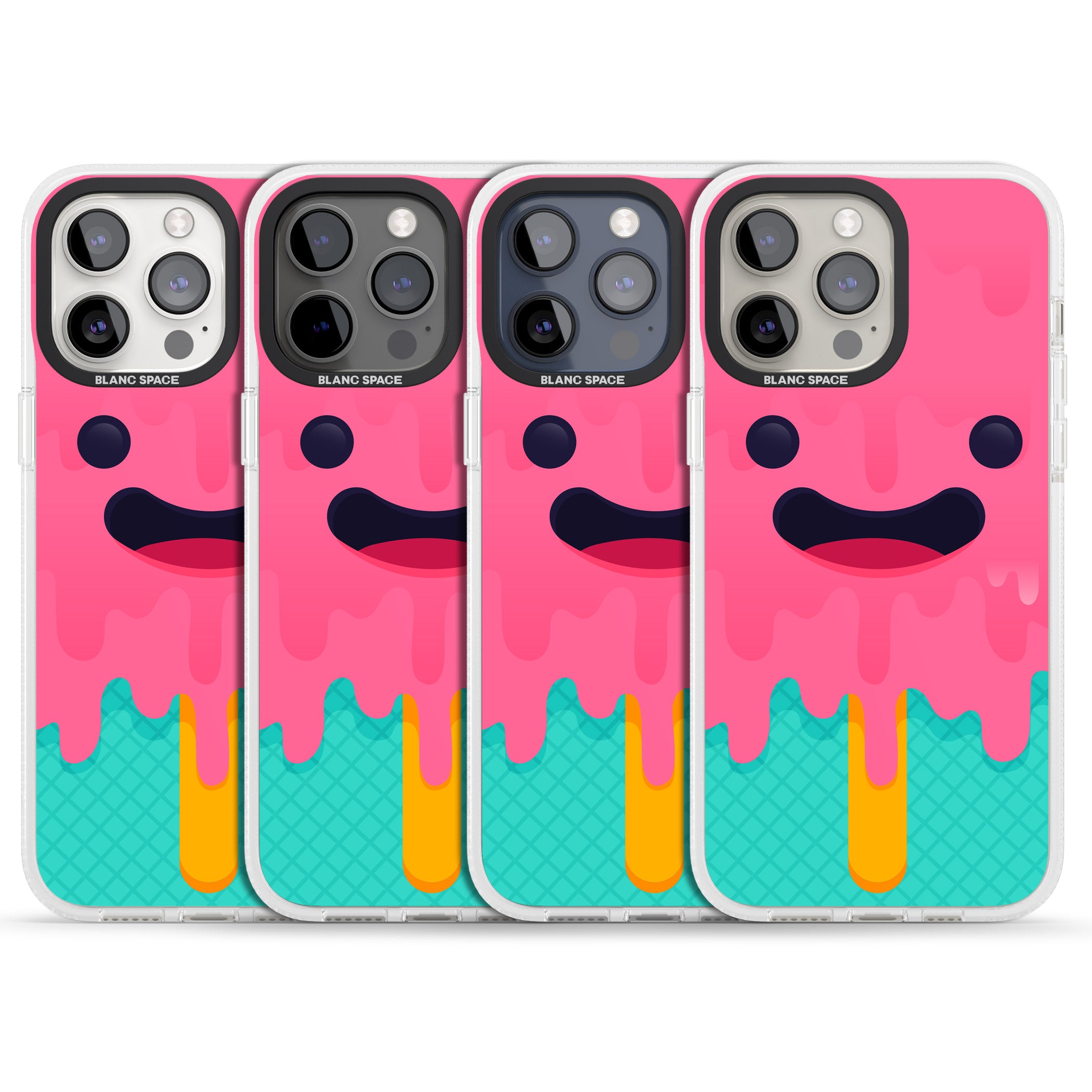 Ice Lolly iPhone 15 Pro Max / 15 Pro / 14 Pro Max / 14 Pro / 13 Pro Clear Case Impact Air - Blanc Space