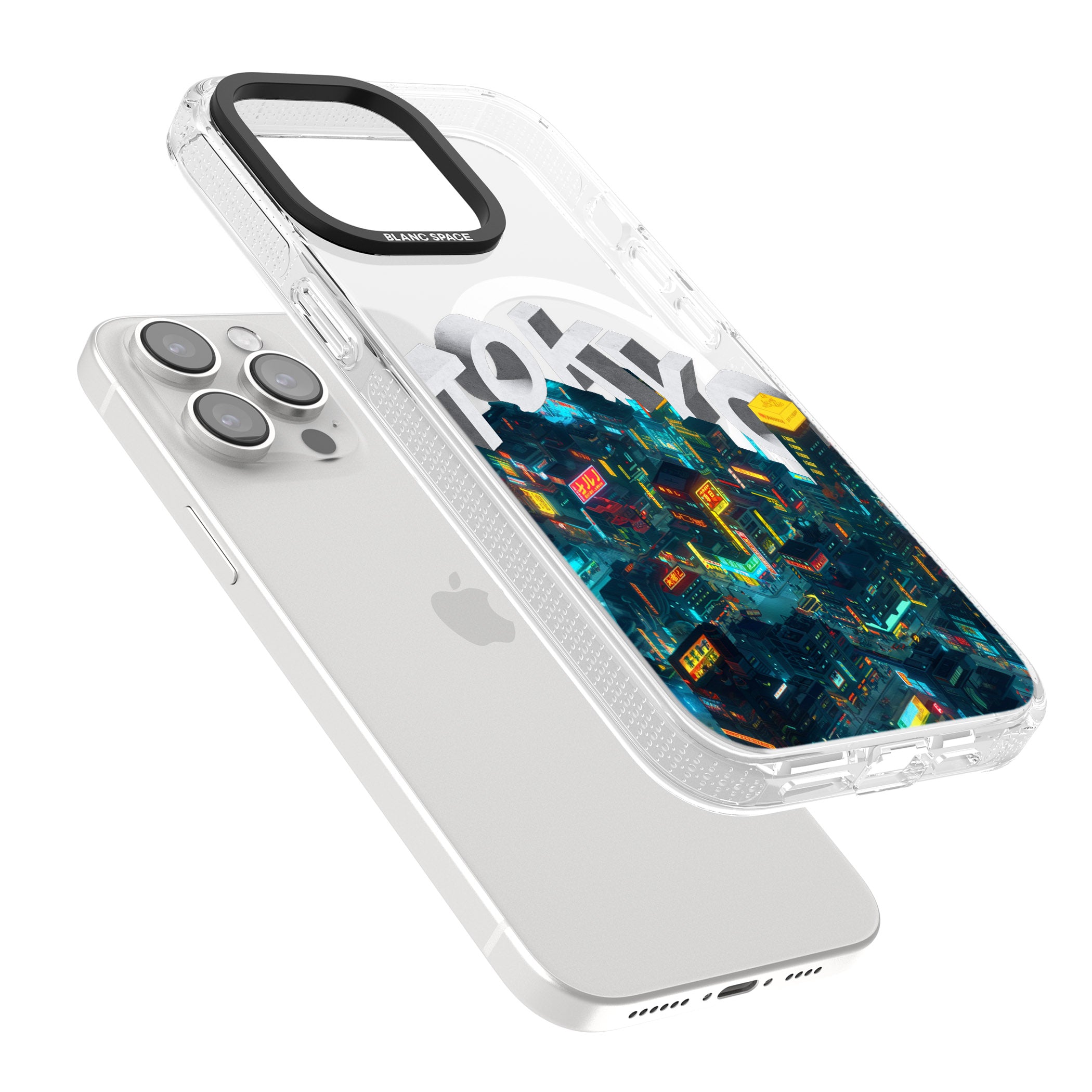 Tokyo iPhone 15 Pro Max / 15 Pro / 14 Pro Max / 14 Pro / 13 Pro Clear Case Impact Air - Blanc Space