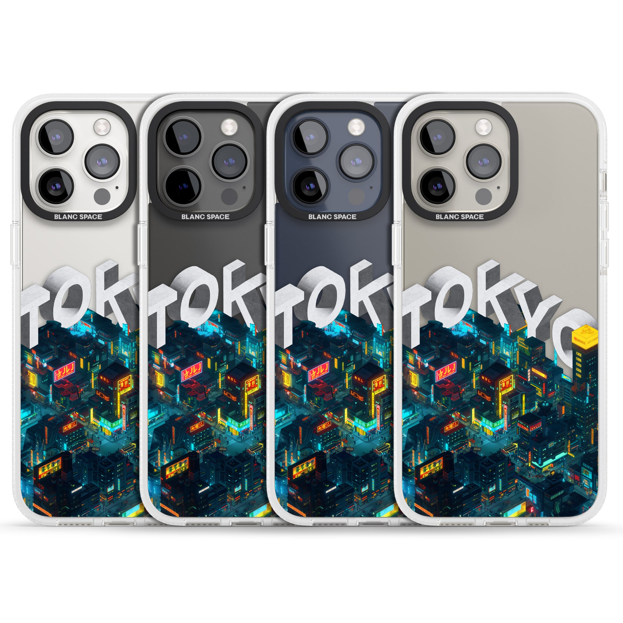 Tokyo iPhone 15 Pro Max / 15 Pro / 14 Pro Max / 14 Pro / 13 Pro Clear Case Impact Air - Blanc Space