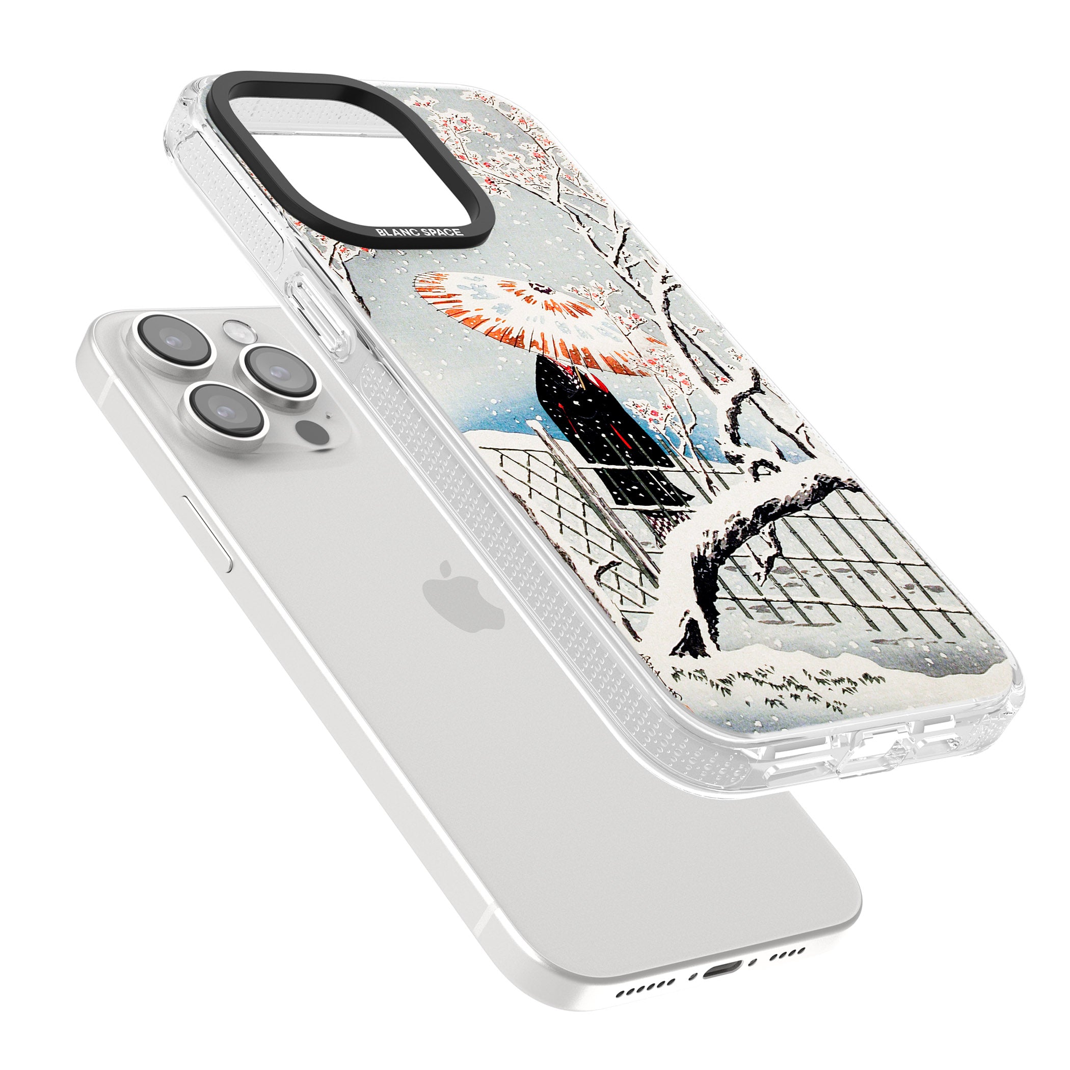 Plum Tree in Snow by Hiroaki Takahashi iPhone 15 Pro Max / 15 Pro / 14 Pro Max / 14 Pro / 13 Pro Clear Case Impact Air - Blanc Space