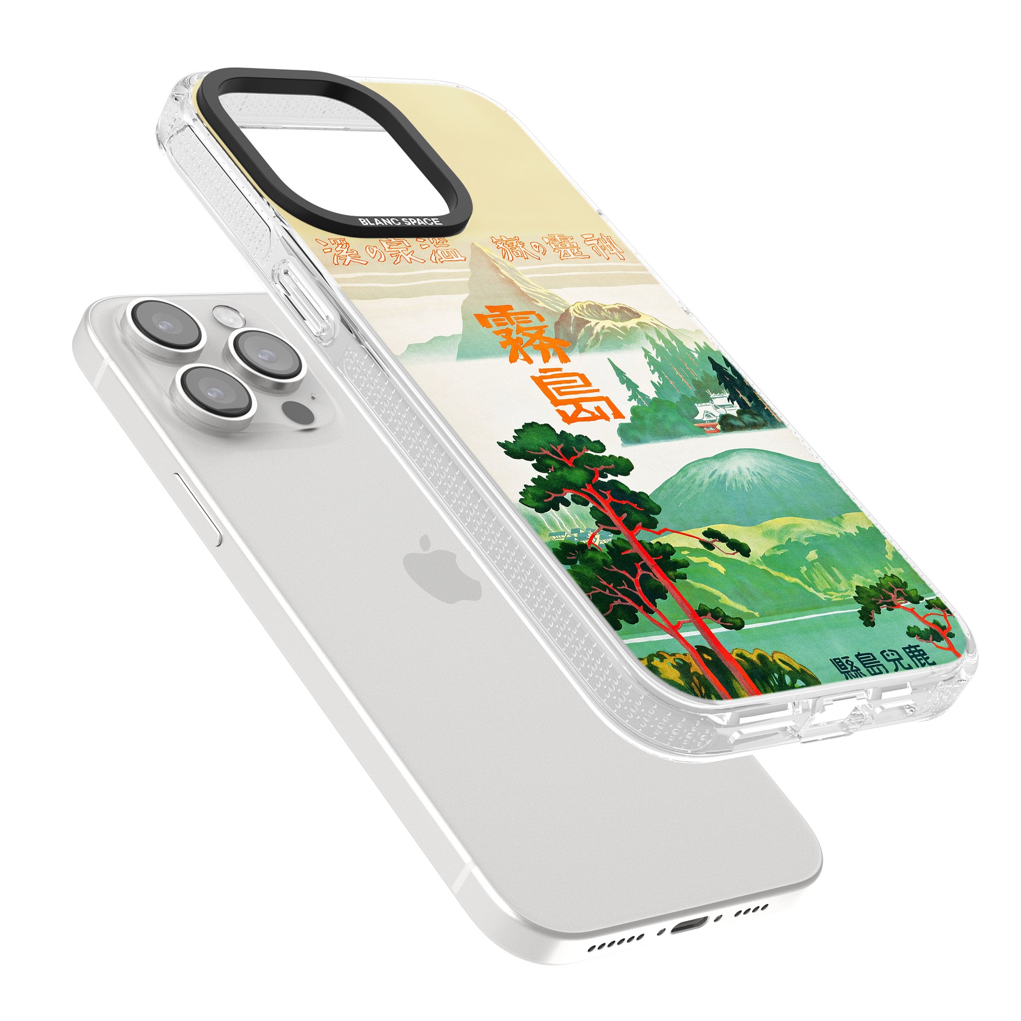 Japan Travel Poster (1930s) iPhone 15 Pro Max / 15 Pro / 14 Pro Max / 14 Pro / 13 Pro Clear Case Impact Air - Blanc Space