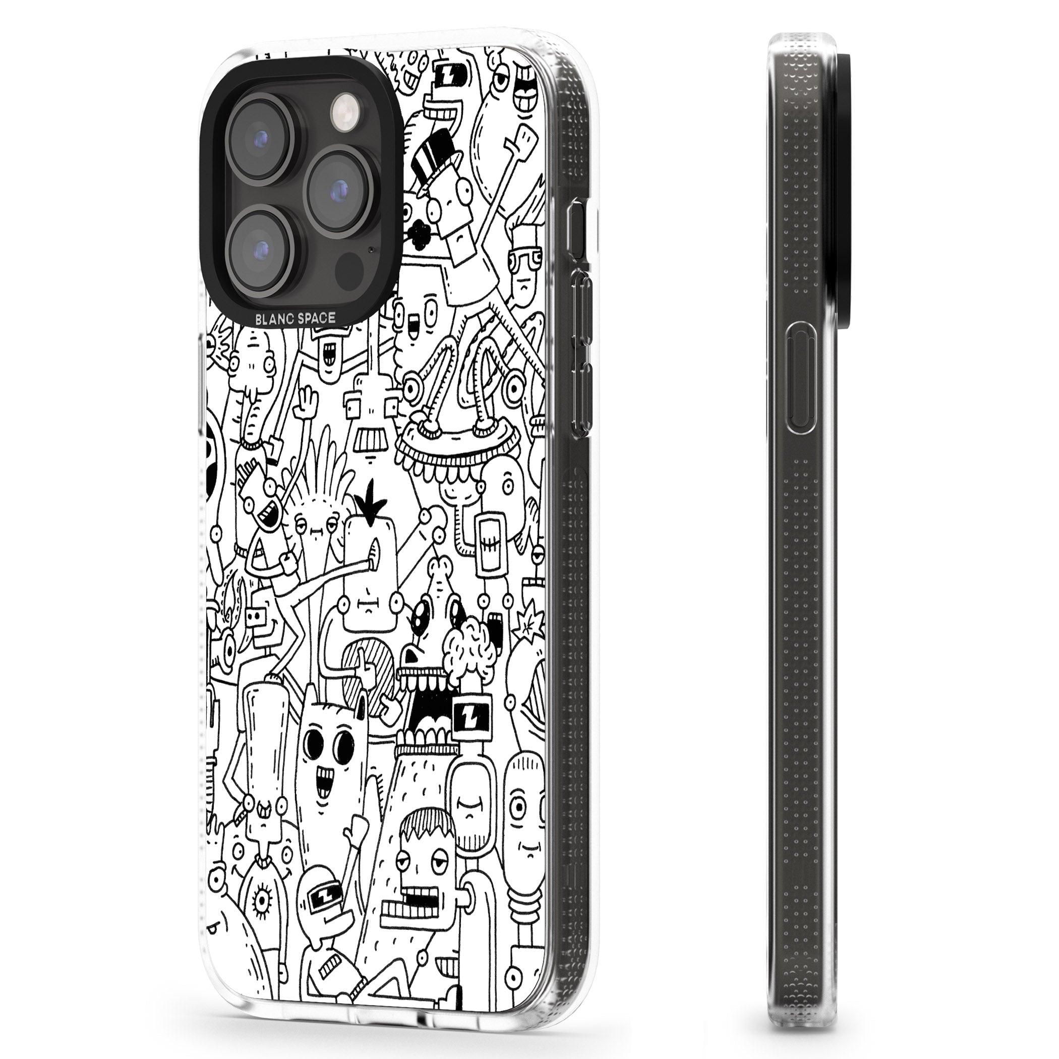 Stack Original iPhone 15 Pro Max / 15 Pro / 14 Pro Max / 14 Pro / 13 Pro Clear Case Impact Air - Blanc Space