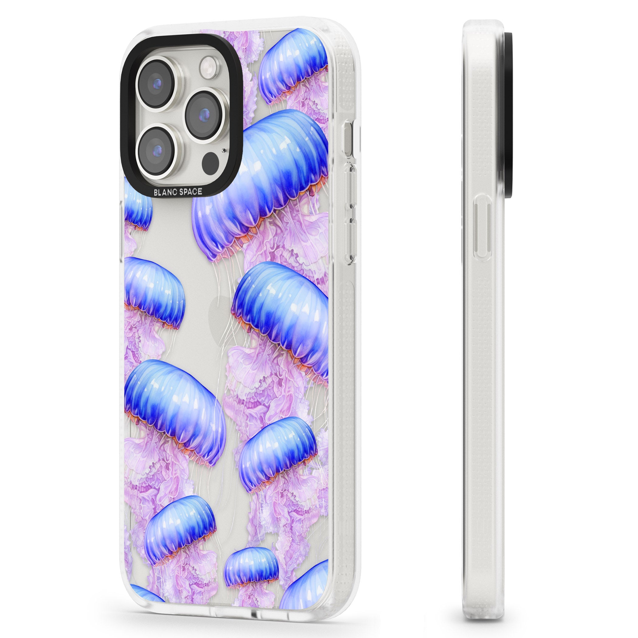 Jellyfish iPhone 15 Pro Max / 15 Pro / 14 Pro Max / 14 Pro / 13 Pro Clear Case Impact Air - Blanc Space