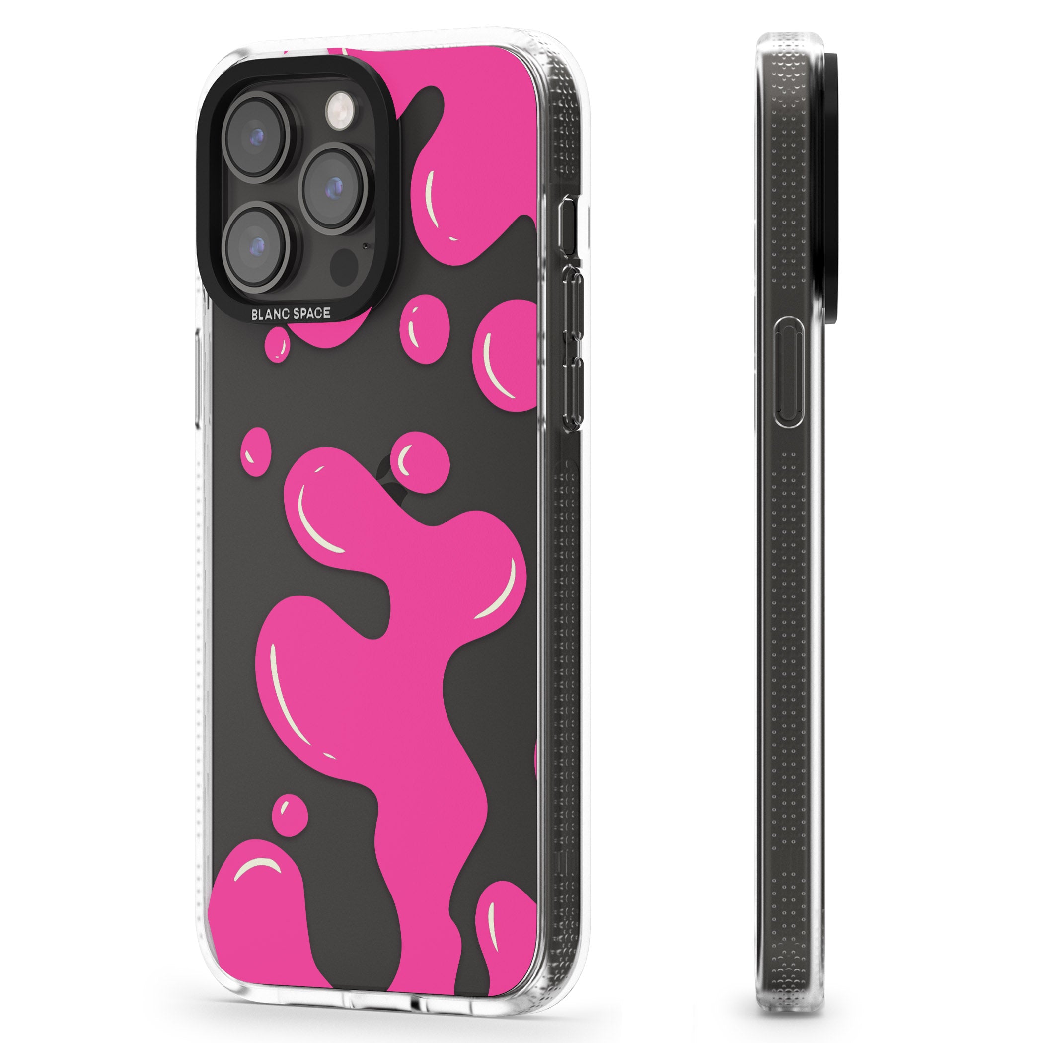 Pink Lava Lamp iPhone 15 Pro Max / 15 Pro / 14 Pro Max / 14 Pro / 13 Pro Clear Case Impact Air - Blanc Space