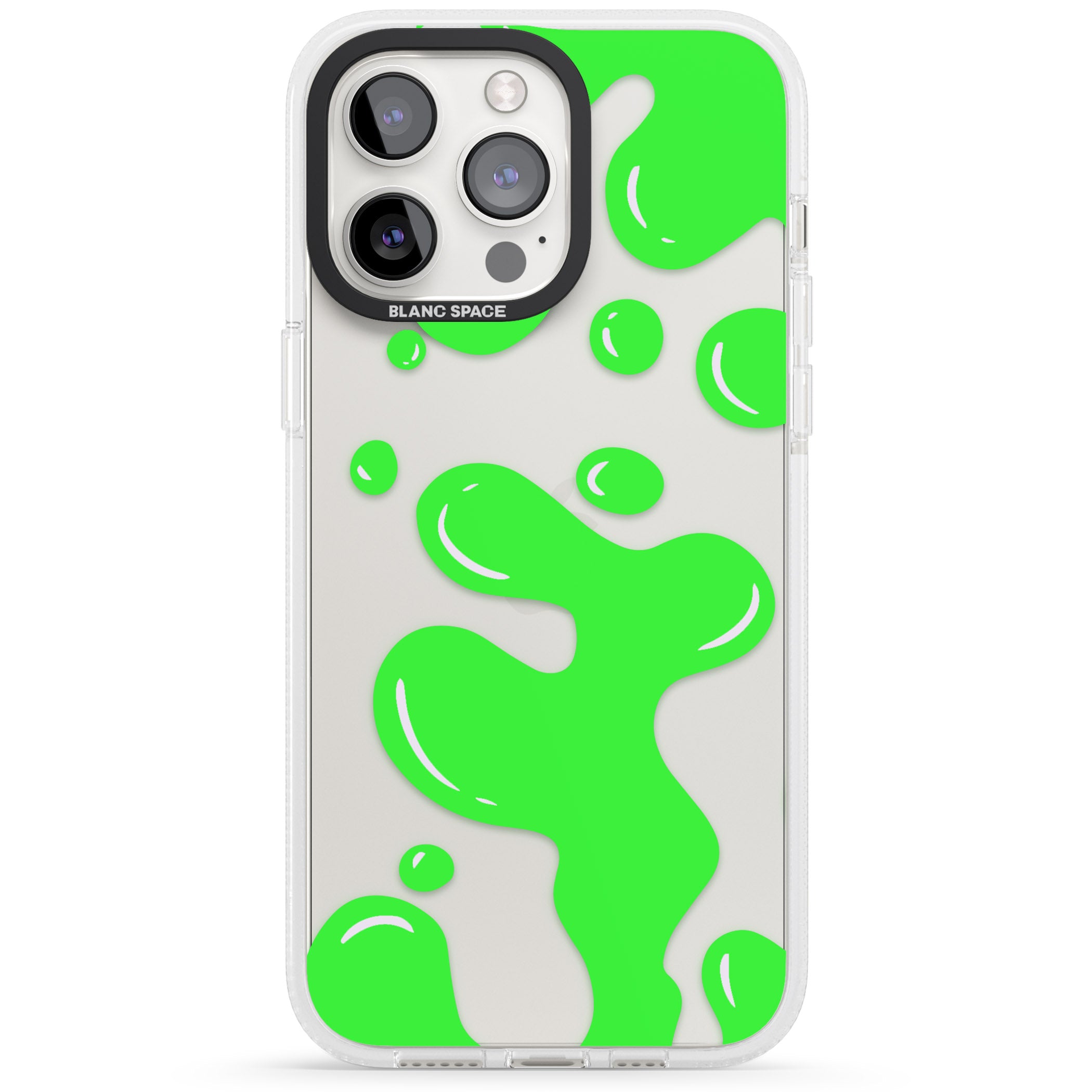 Green Lava Lamp iPhone 15 Pro Max / 15 Pro / 14 Pro Max / 14 Pro / 13 Pro Clear Case Impact Air - Blanc Space