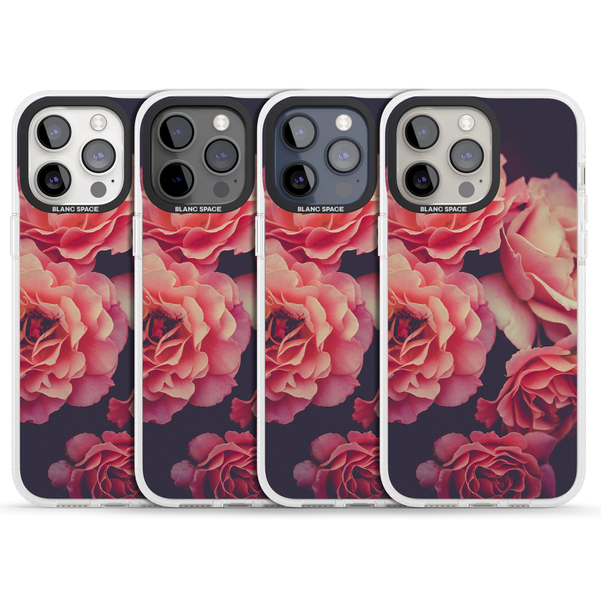 Pink Roses Photograph iPhone 15 Pro Max / 15 Pro / 14 Pro Max / 14 Pro / 13 Pro Clear Case Impact Air - Blanc Space