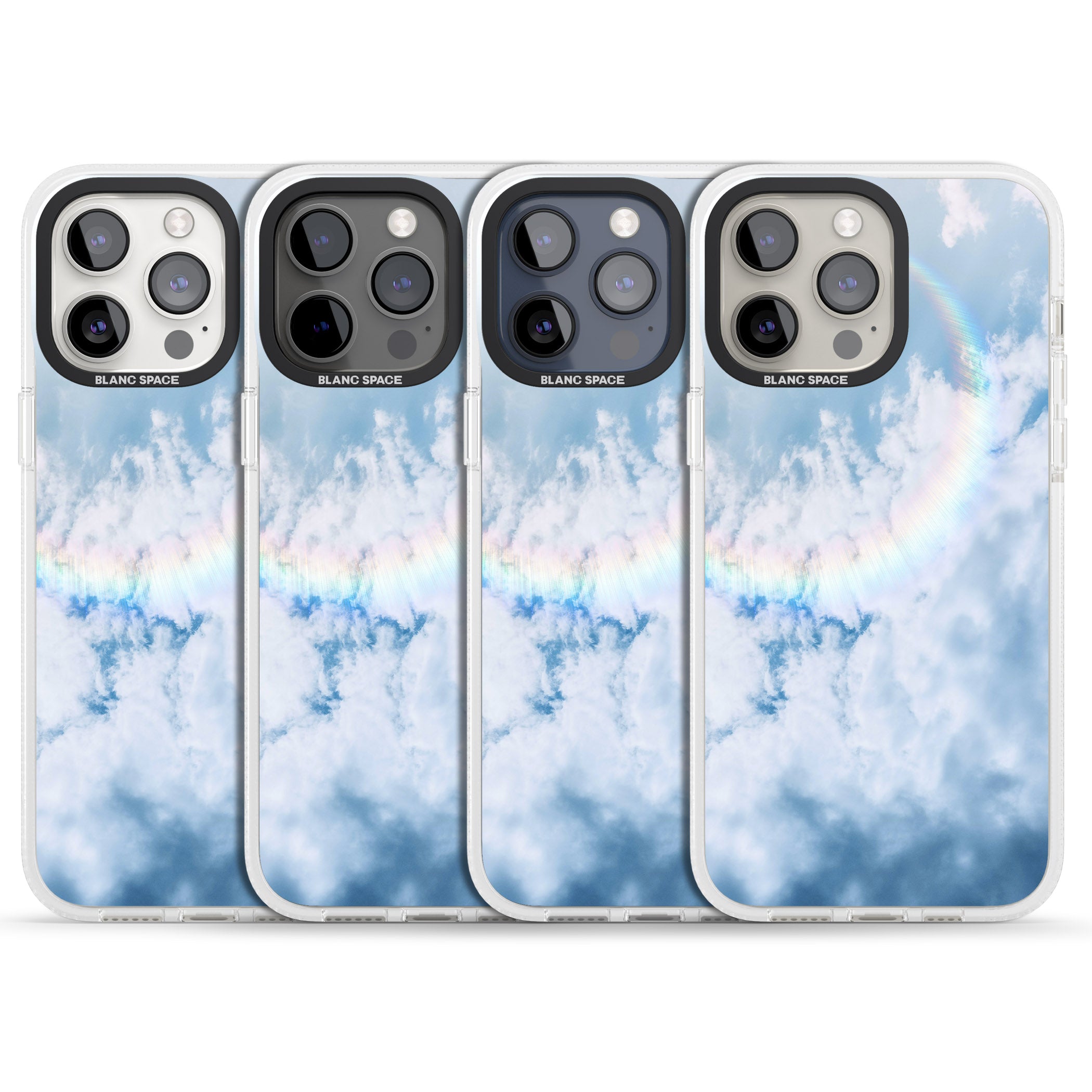 Rainbow Light Flare Photograph iPhone 15 Pro Max / 15 Pro / 14 Pro Max / 14 Pro / 13 Pro Clear Case Impact Air - Blanc Space