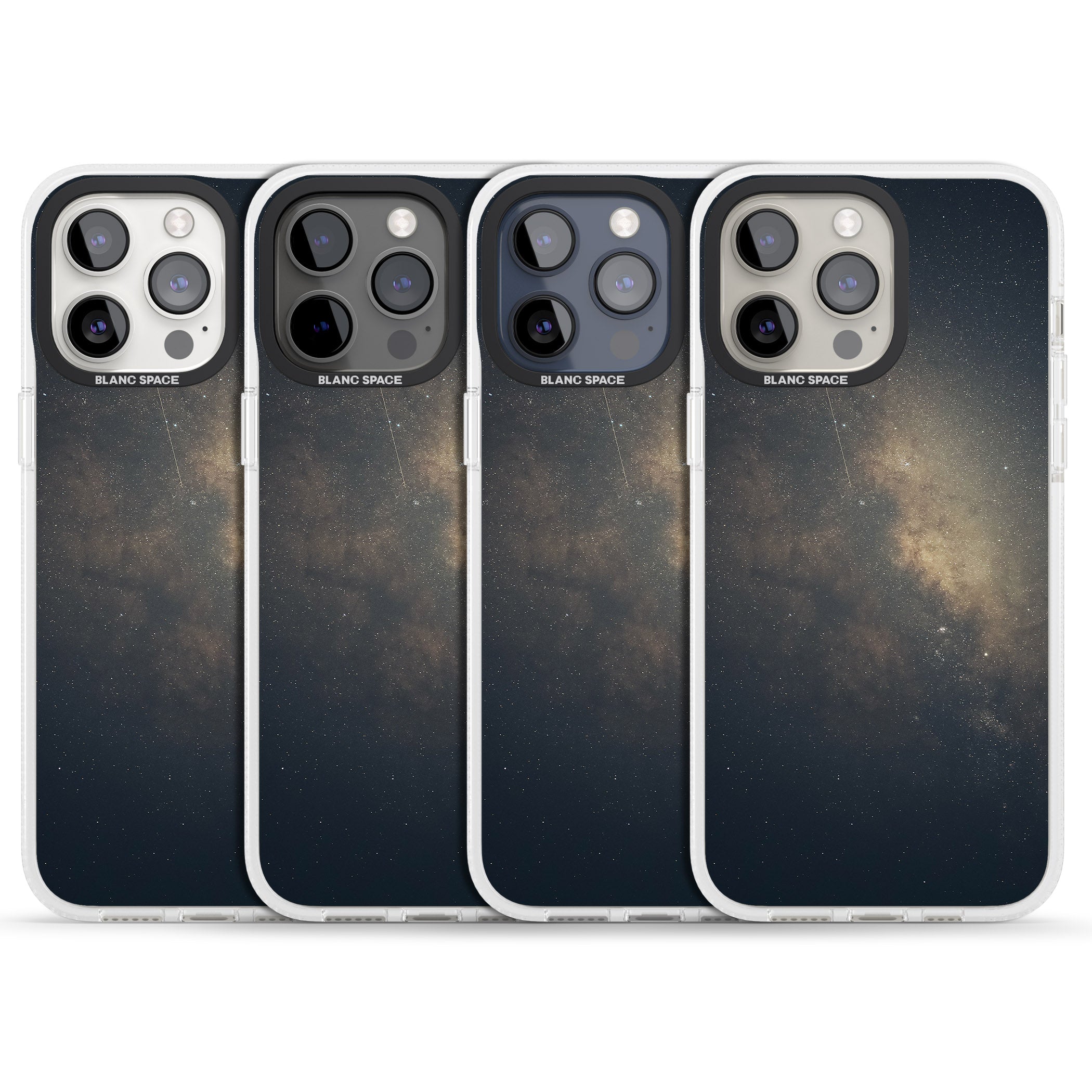 Night Sky Photograph iPhone 15 Pro Max / 15 Pro / 14 Pro Max / 14 Pro / 13 Pro Clear Case Impact Air - Blanc Space