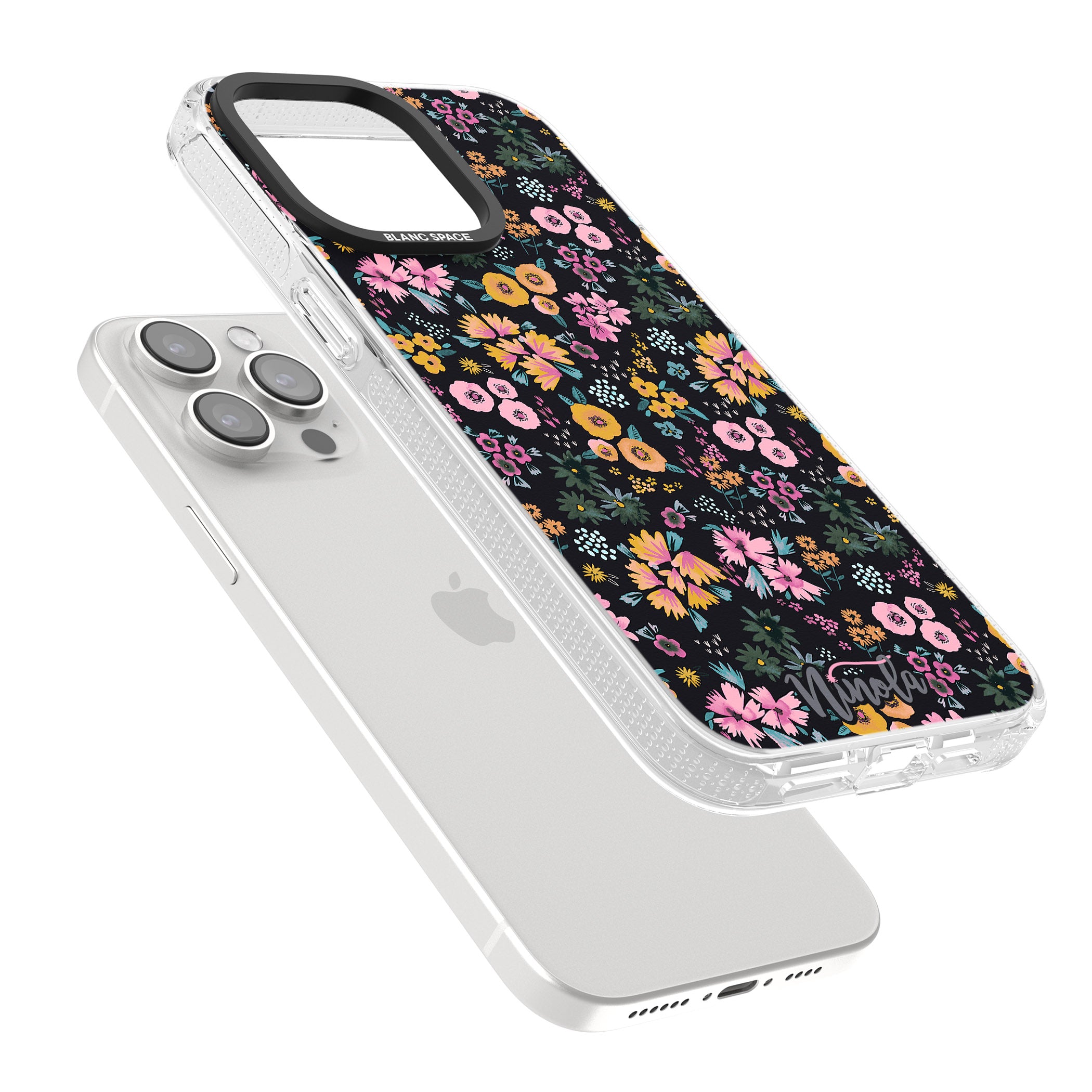 Little Flowers iPhone 15 Pro Max / 15 Pro / 14 Pro Max / 14 Pro / 13 Pro Clear Case Impact Air - Blanc Space