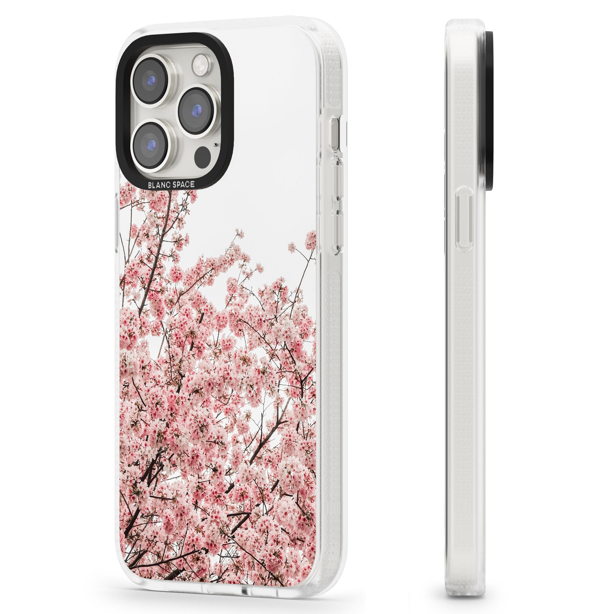 Cherry Blossoms - Real Floral Photographs iPhone 15 Pro Max / 15 Pro / 14 Pro Max / 14 Pro / 13 Pro Clear Case Impact Air - Blanc Space