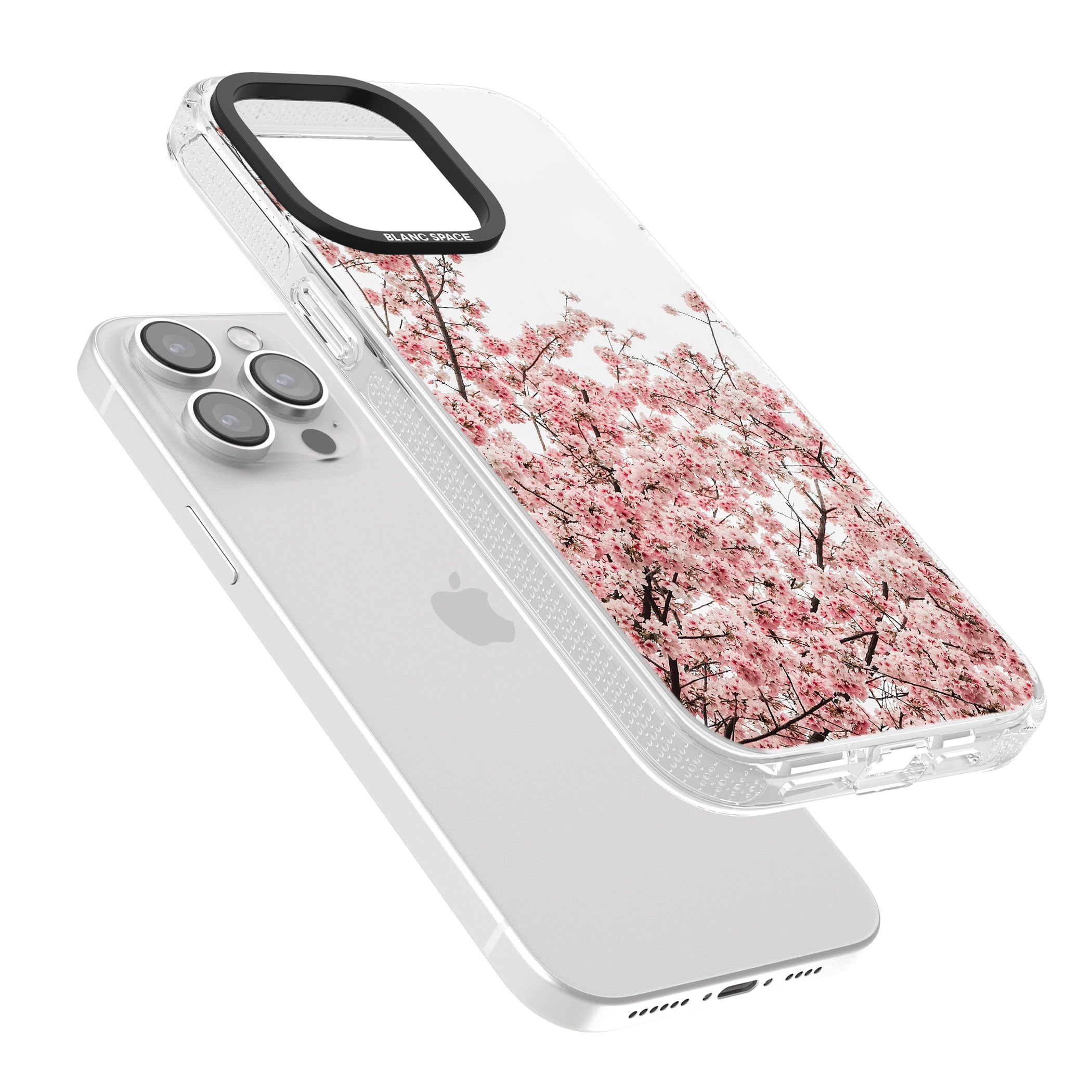 Cherry Blossoms - Real Floral Photographs iPhone 15 Pro Max / 15 Pro / 14 Pro Max / 14 Pro / 13 Pro Clear Case Impact Air - Blanc Space
