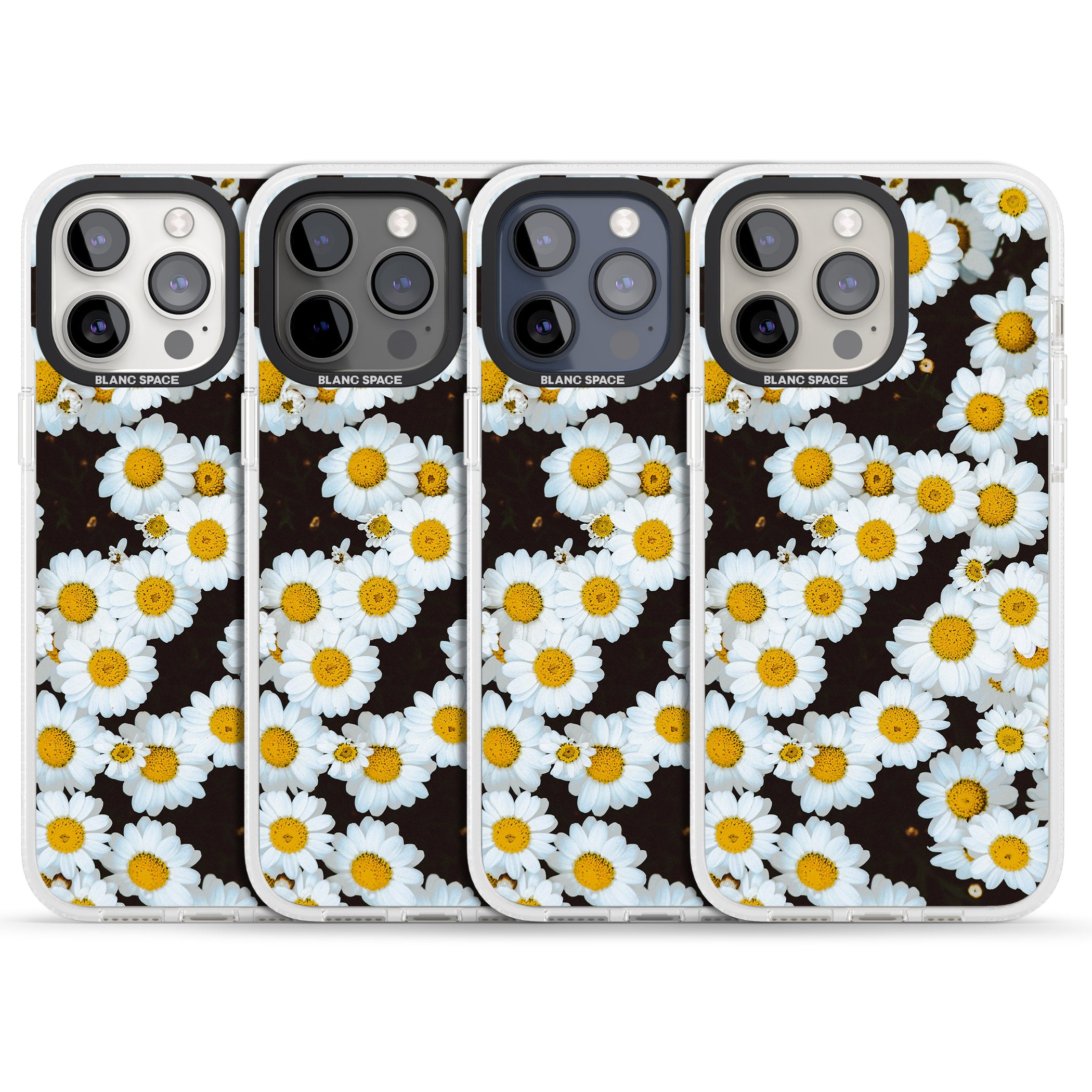 Daisies - Real Floral Photographs iPhone 15 Pro Max / 15 Pro / 14 Pro Max / 14 Pro / 13 Pro Clear Case Impact Air - Blanc Space