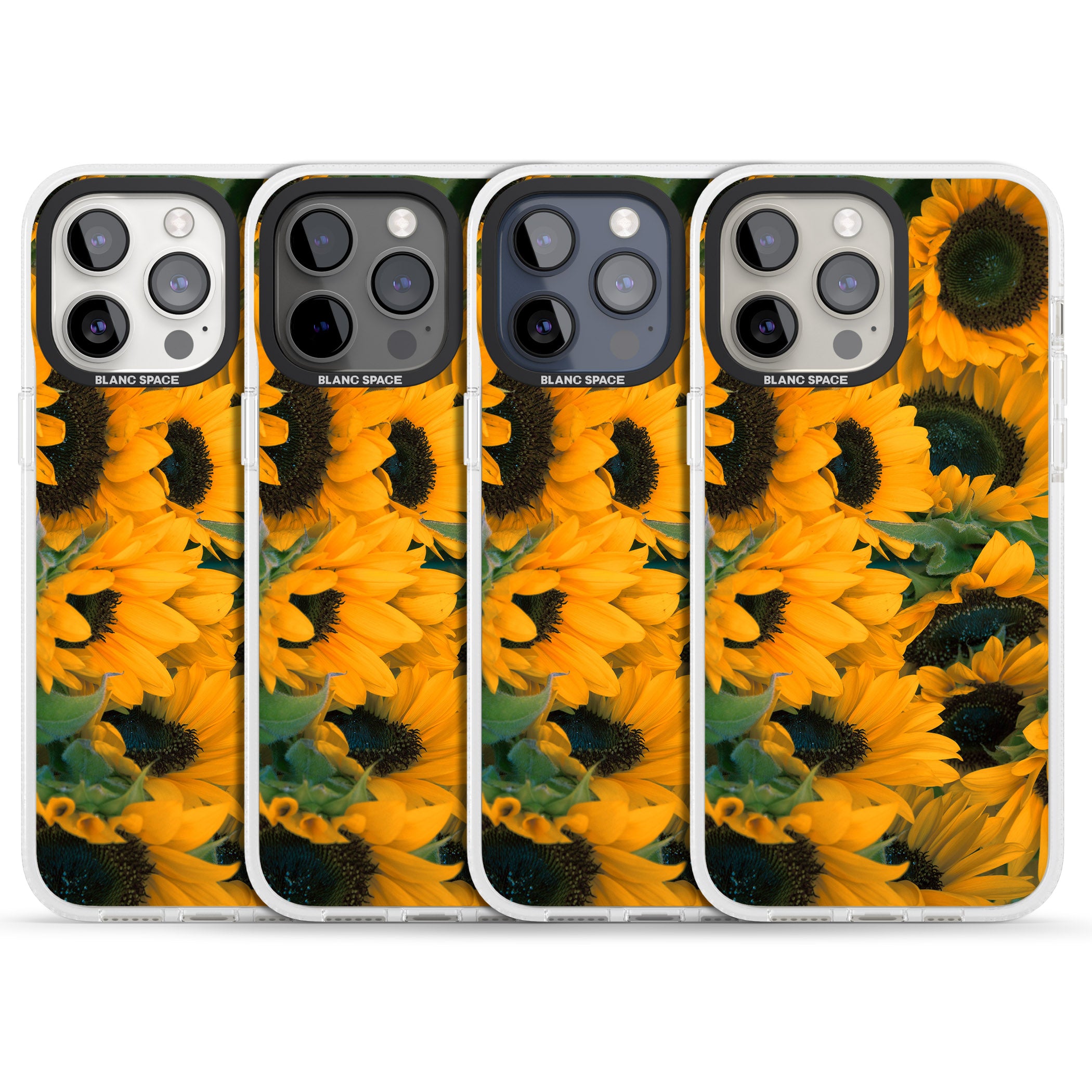 Sunflowers iPhone 15 Pro Max / 15 Pro / 14 Pro Max / 14 Pro / 13 Pro Clear Case Impact Air - Blanc Space